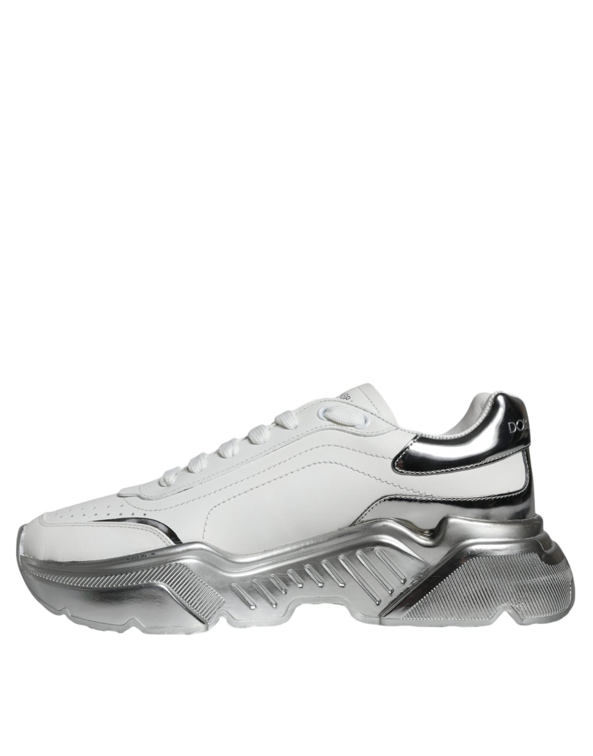 Dolce & Gabbana White Daymaster Low-Top Sneakers in Silver-5