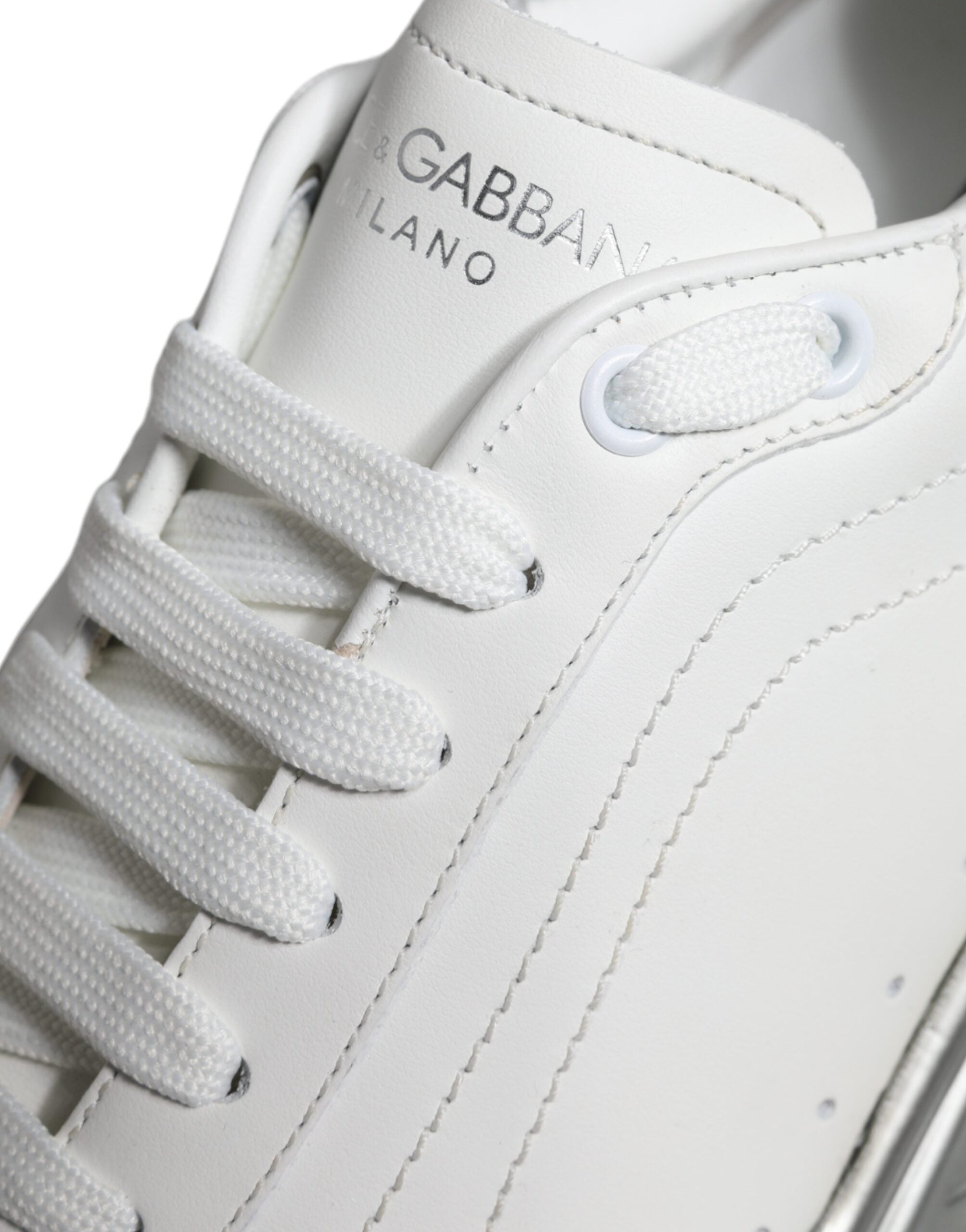 Dolce & Gabbana White Daymaster Low-Top Sneakers in Silver-6