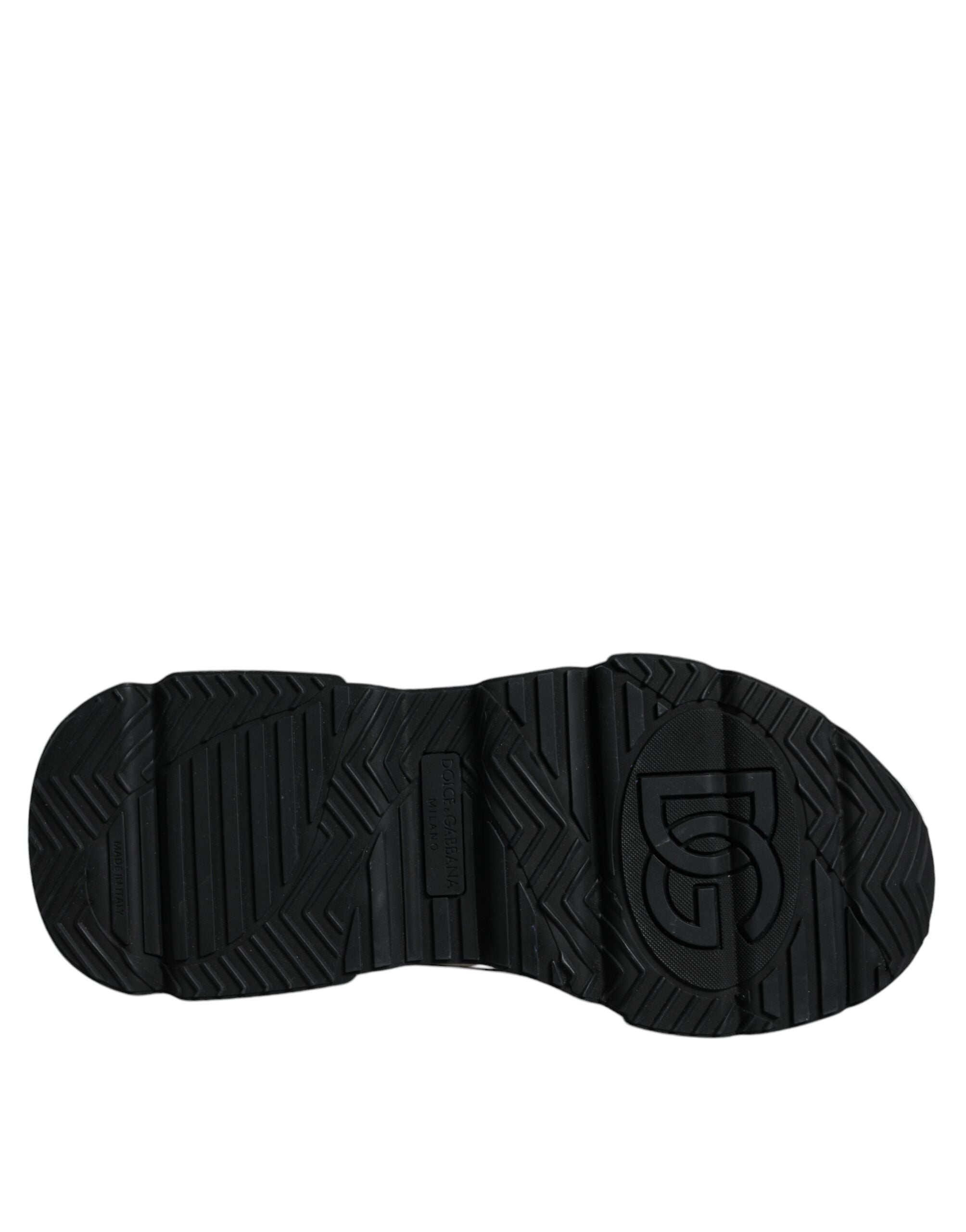 Dolce & Gabbana White Black Logo Plaque Daymaster Sneakers Shoes-8