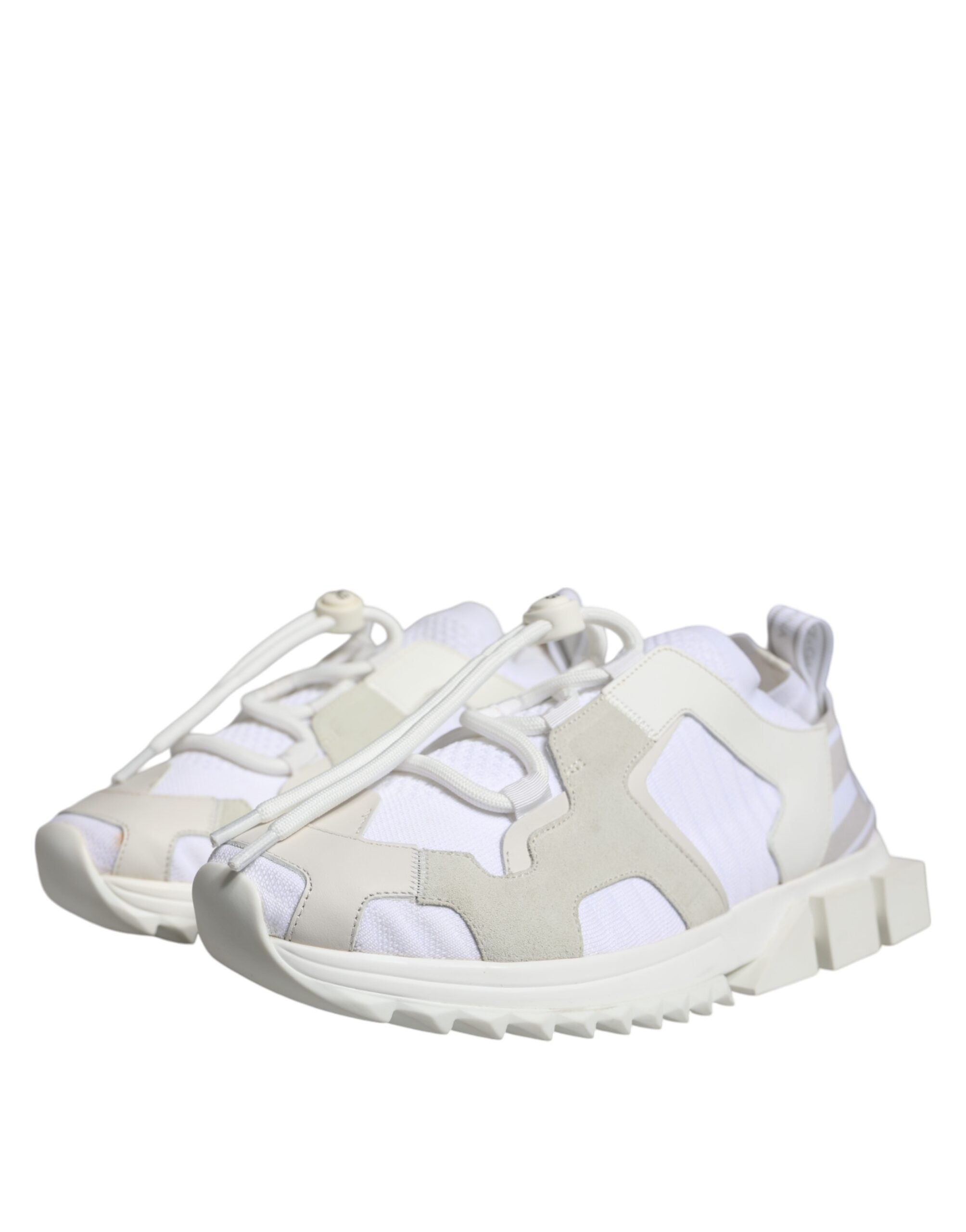 Dolce & Gabbana White Mesh Sorrento Trekking Sneakers Shoes-3