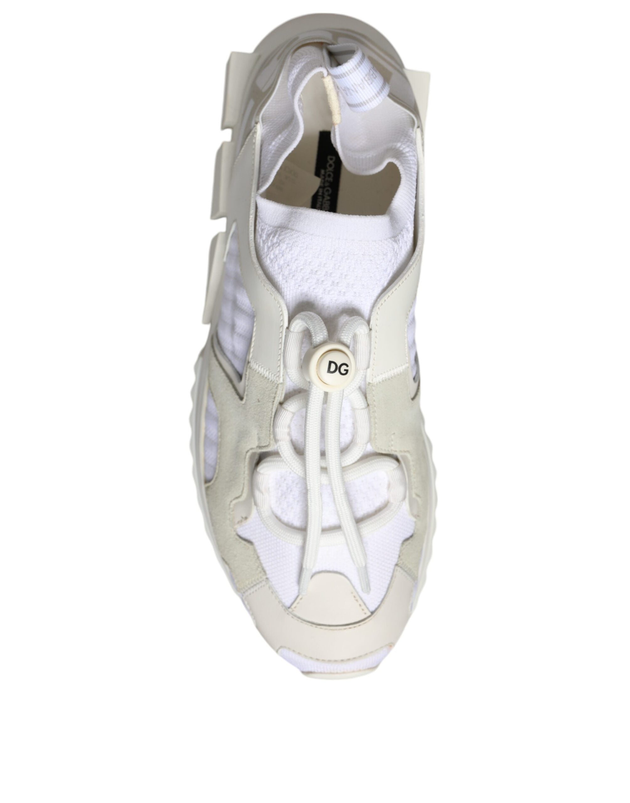 Dolce & Gabbana White Mesh Sorrento Trekking Sneakers Shoes-6