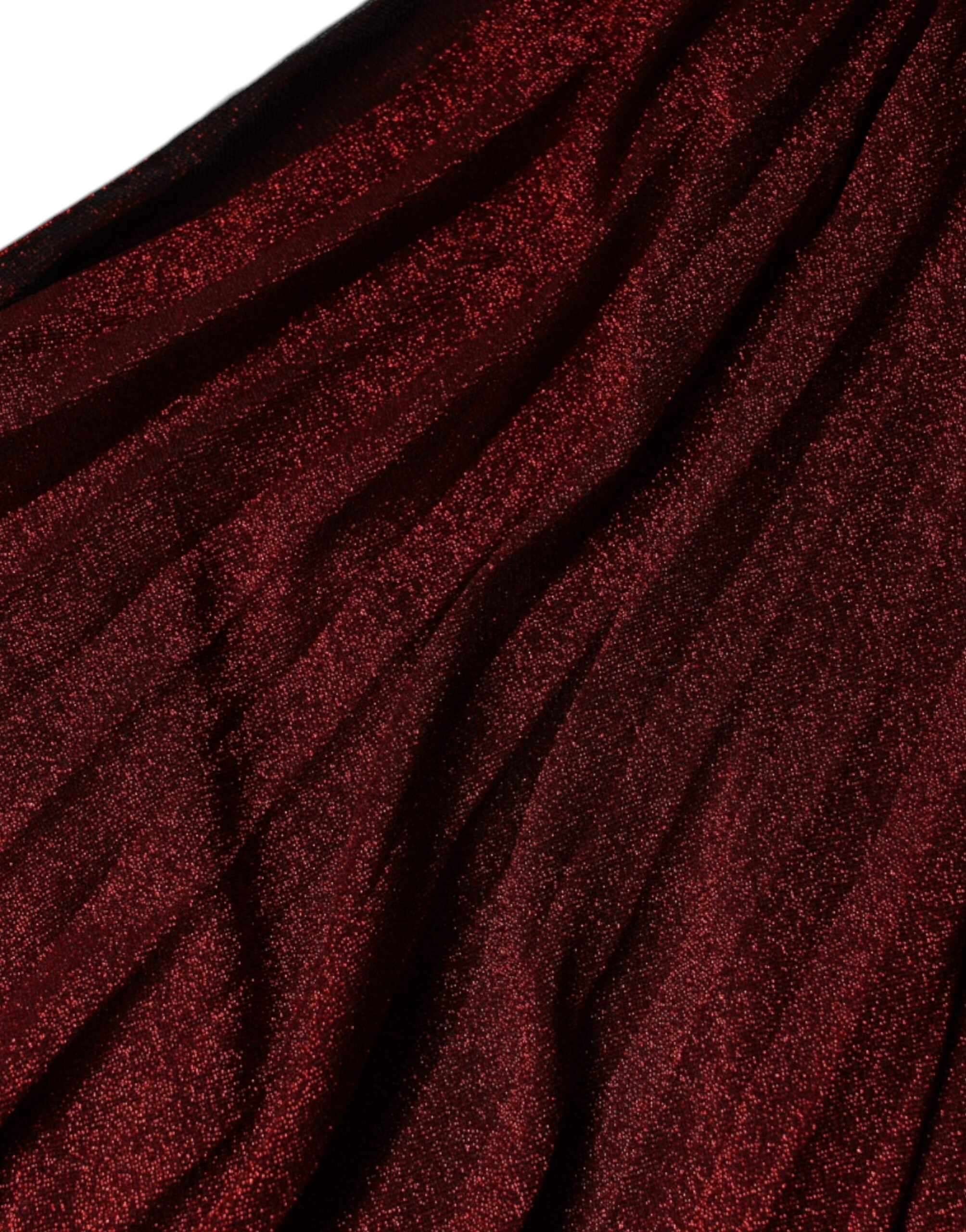 Dolce & Gabbana red one-shoulder pleated A-line mini dress-7