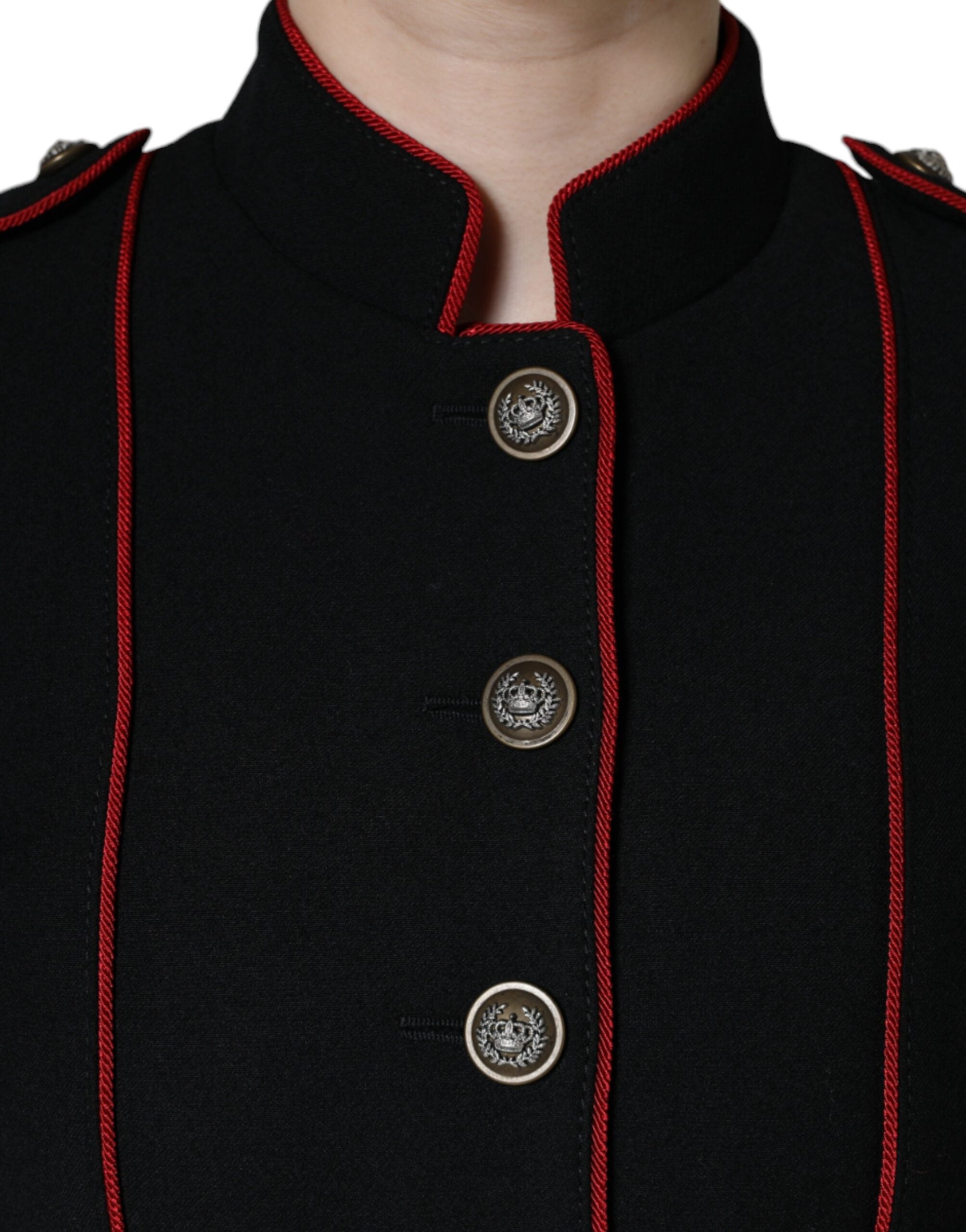 Dolce & Gabbana Black Single-Breasted Trench Coat Jacket-5