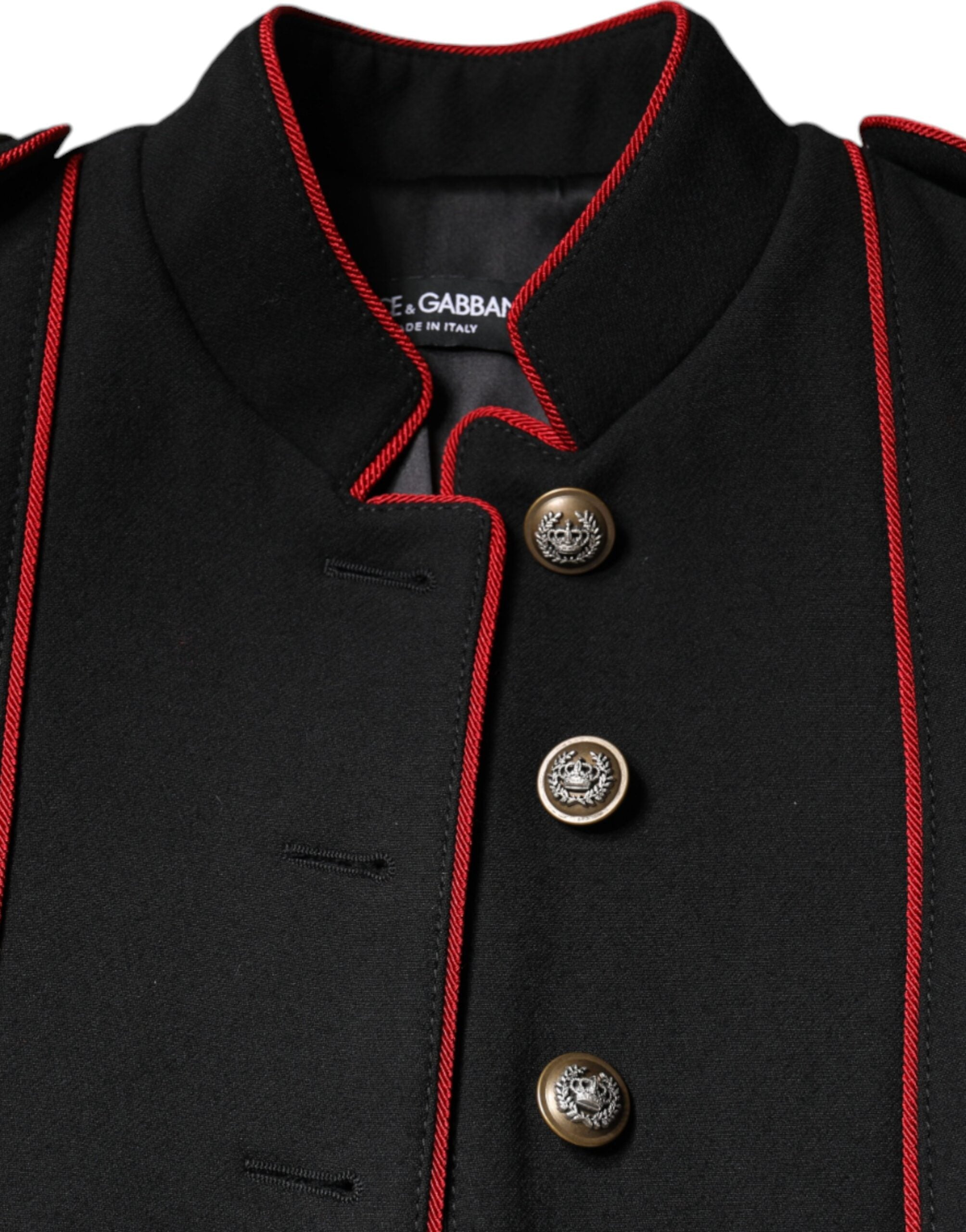 Dolce & Gabbana Black Single-Breasted Trench Coat Jacket-6