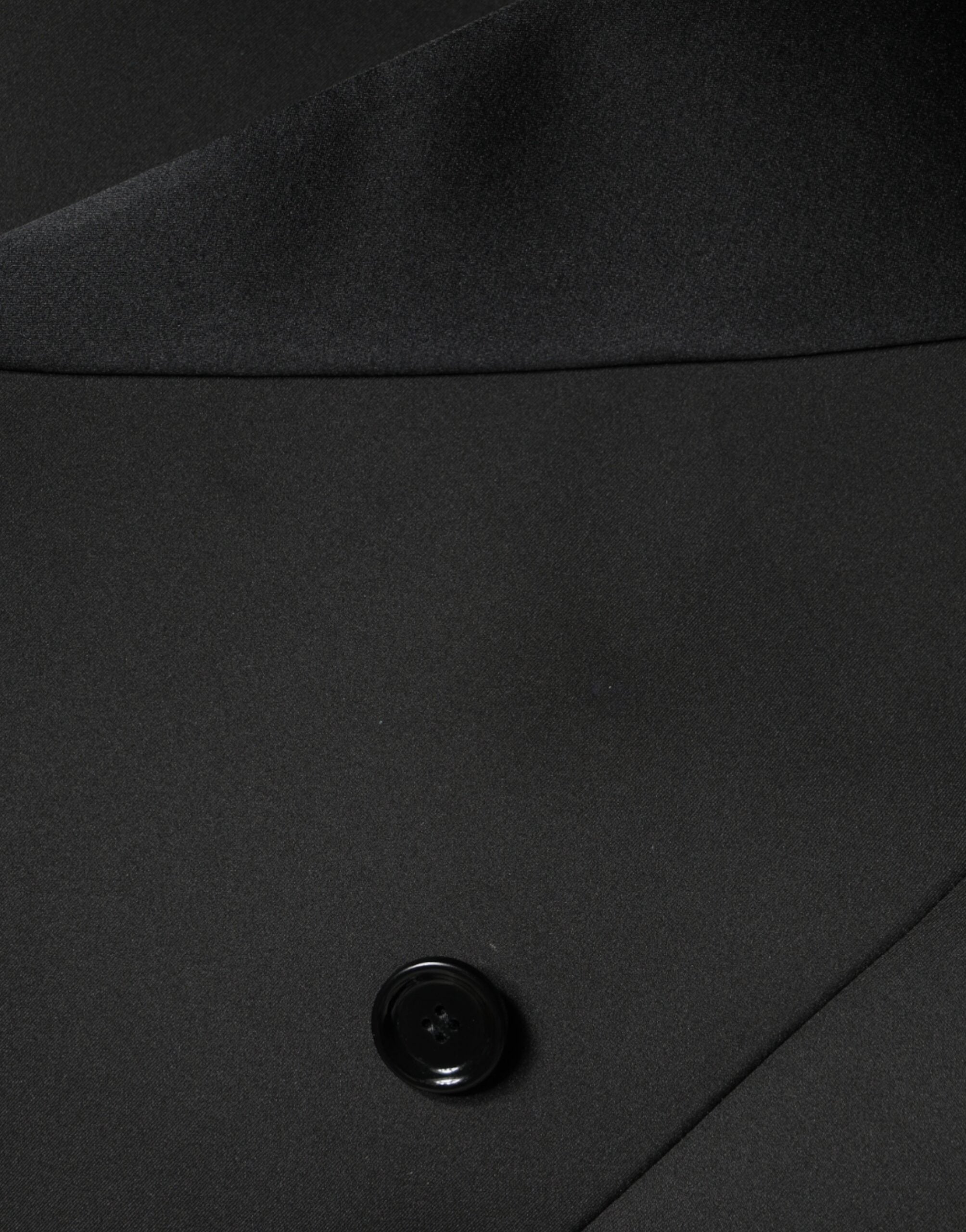 Dolce & Gabbana Black Polyester Double-Breasted Coat Jacket-7
