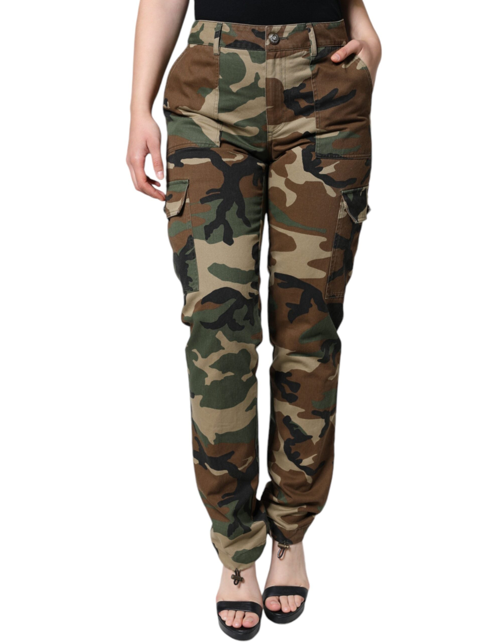 Dolce & Gabbana Multicolored Camouflage Cargo Pants-1