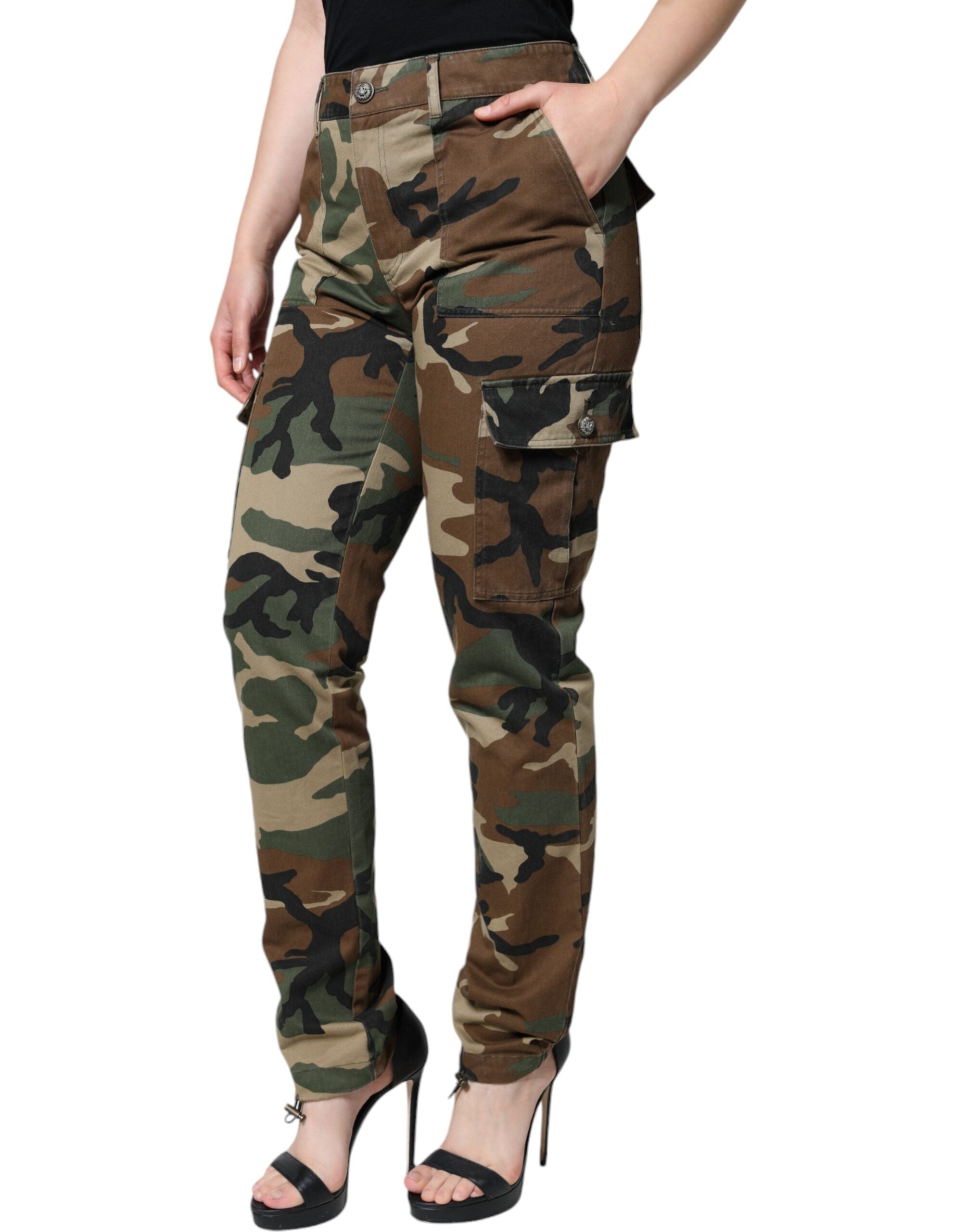 Dolce & Gabbana Multicolored Camouflage Cargo Pants-3