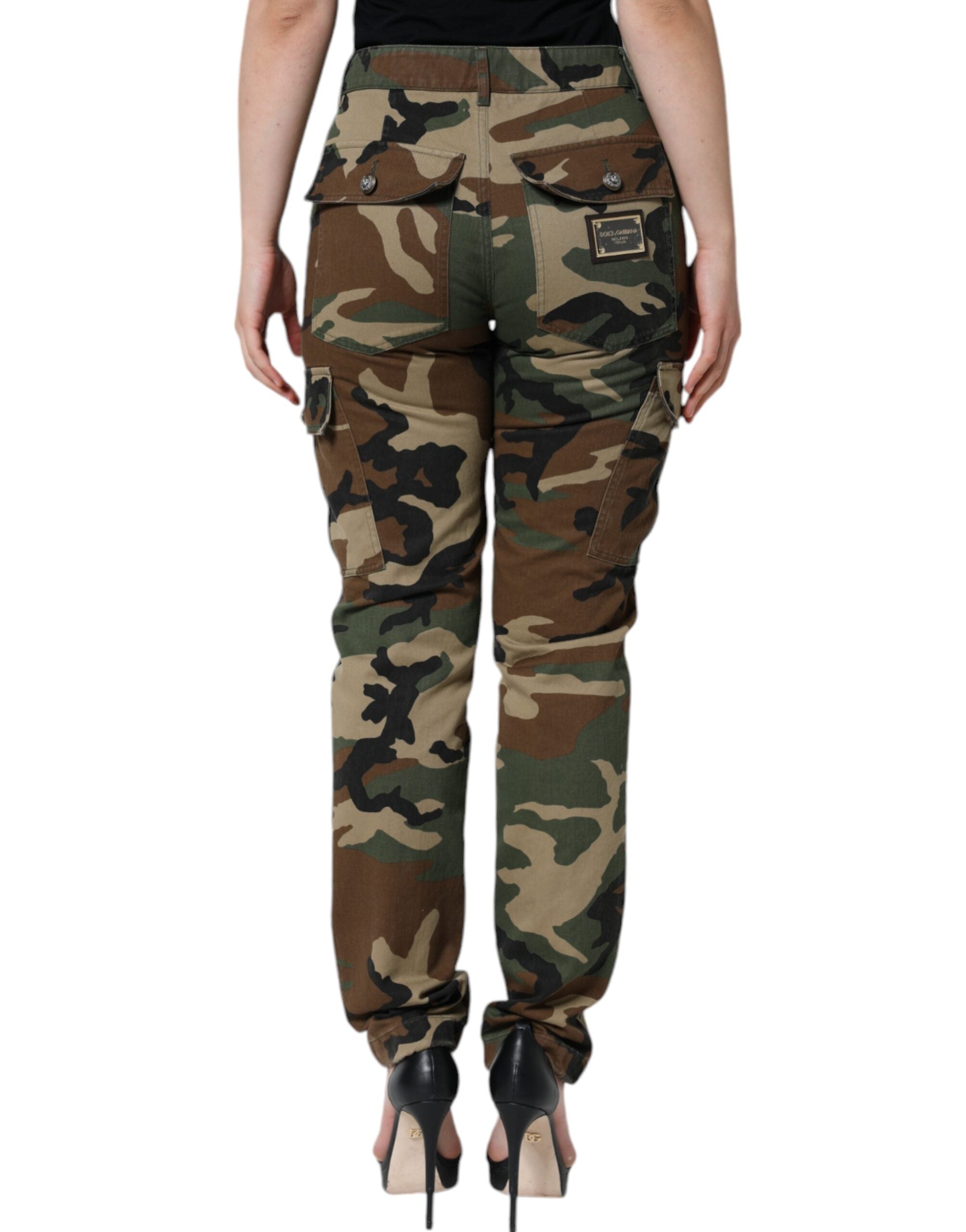 Dolce & Gabbana Multicolored Camouflage Cargo Pants-4