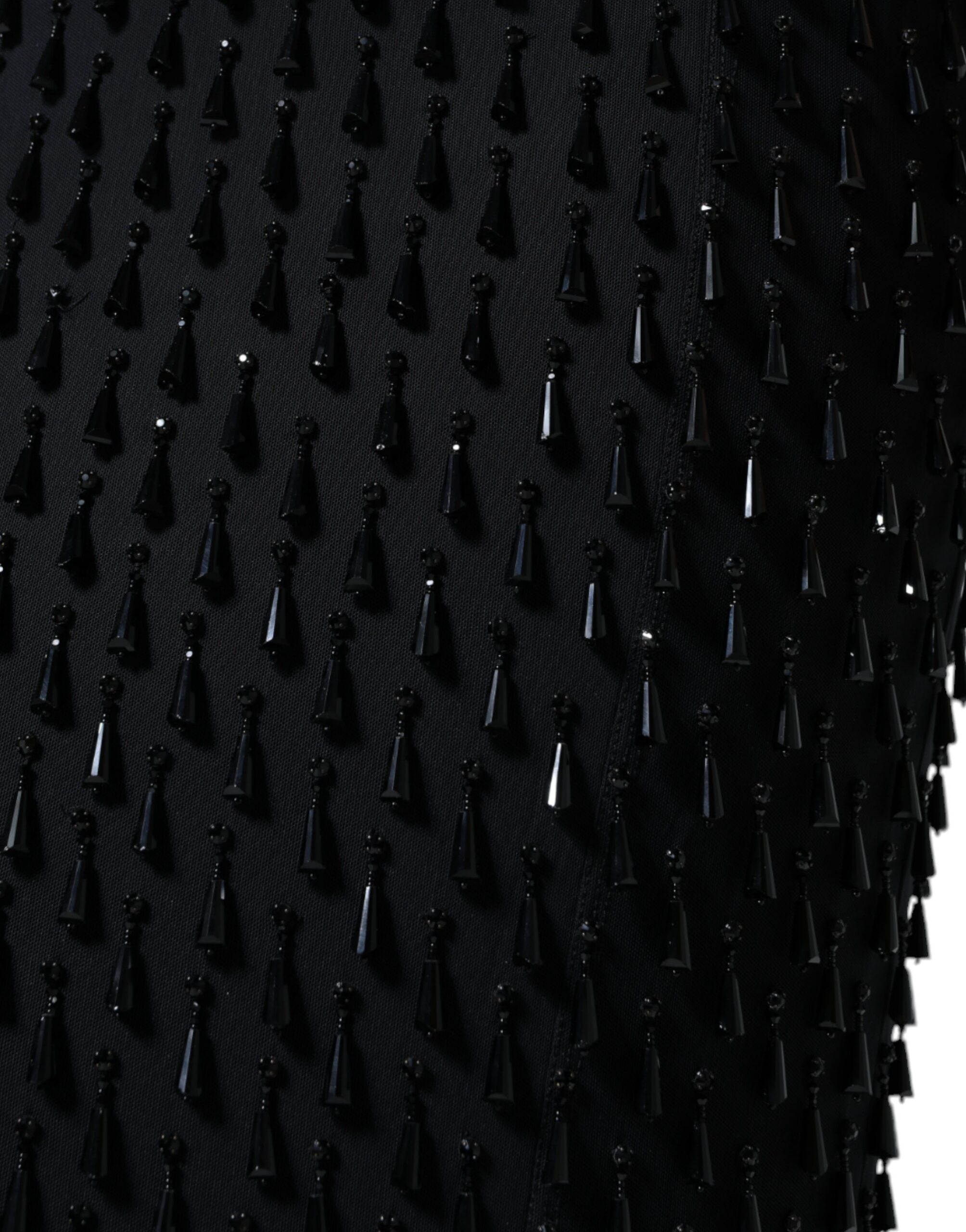 Dolce & Gabbana Black ornate pencil-cut midi skirt-5