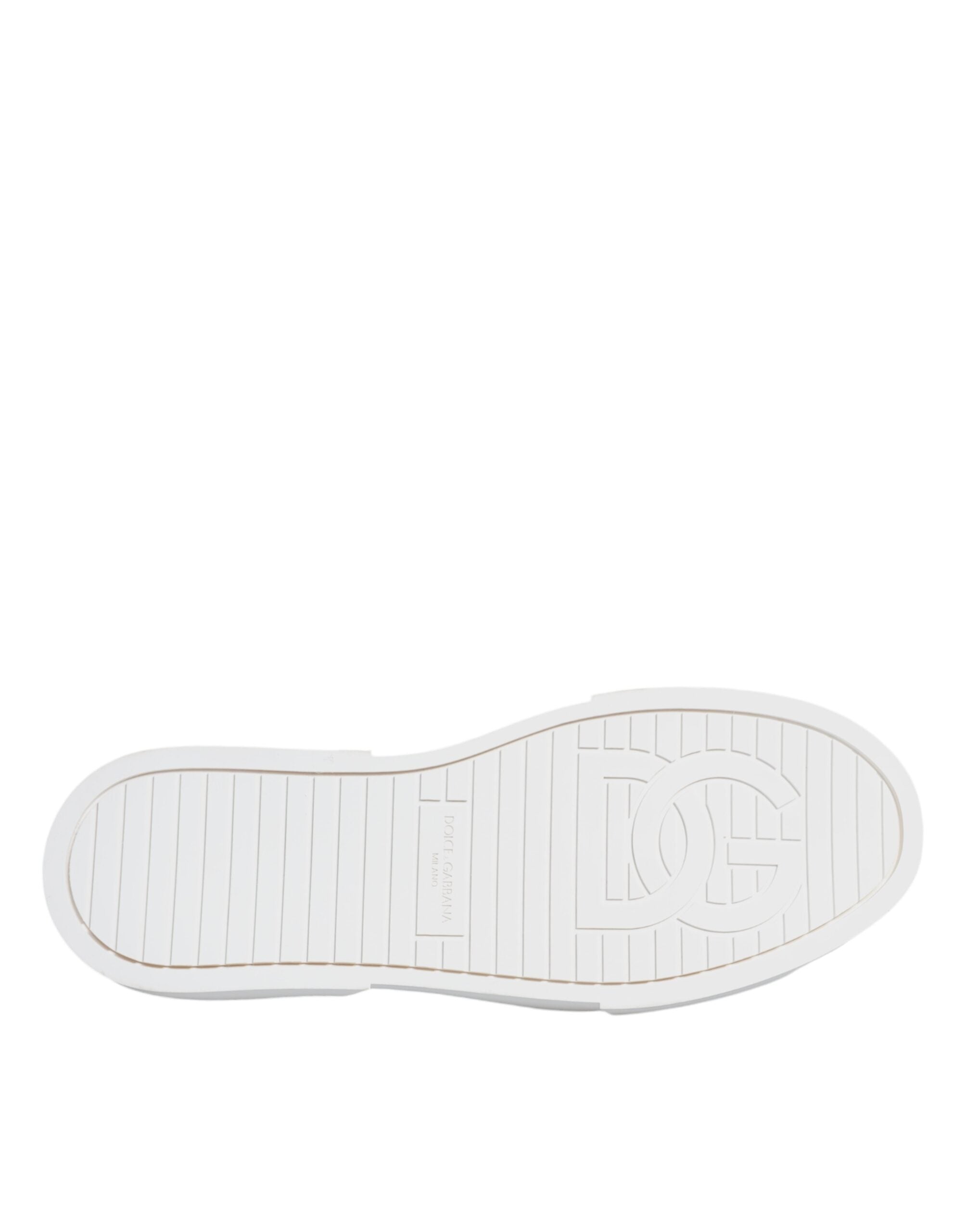 Zapatillas bajas con logo de lona rosa y blanca de Dolce & Gabbana-8