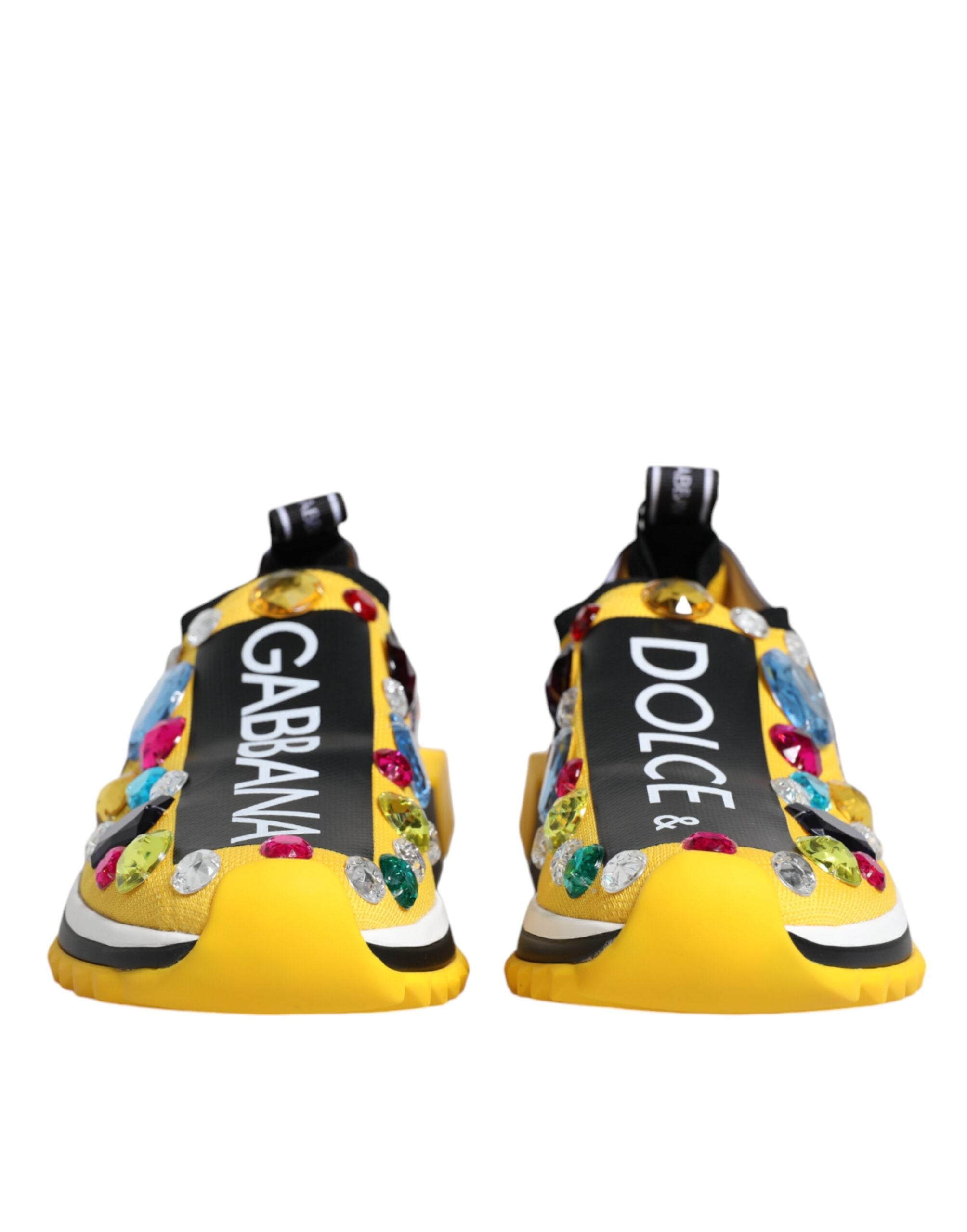 Zapatillas bajas con cristales Sorrento amarillos de Dolce & Gabbana-2