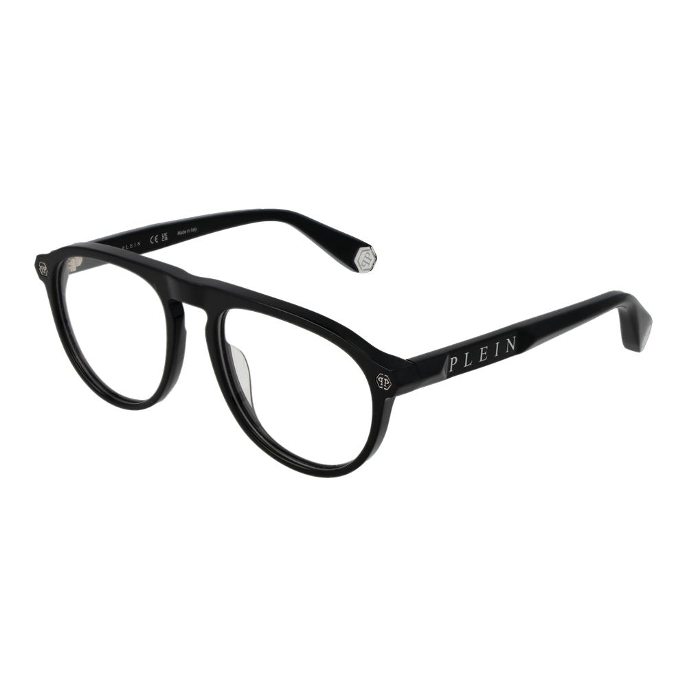 Philipp Plein Black Cellulose Acetate Glasses (Frames)-1