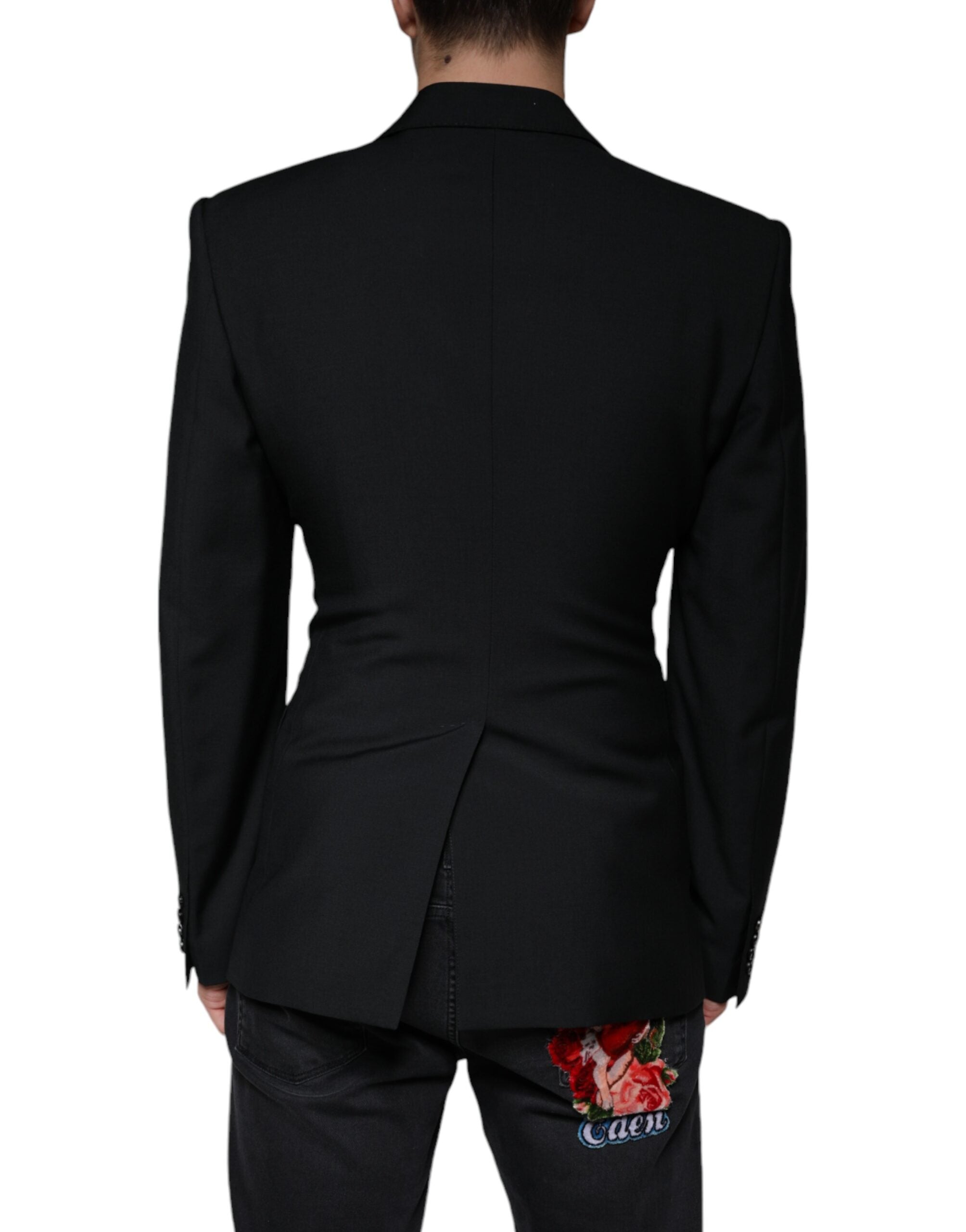Dolce & Gabbana Black and white single-breasted dress blazer-4