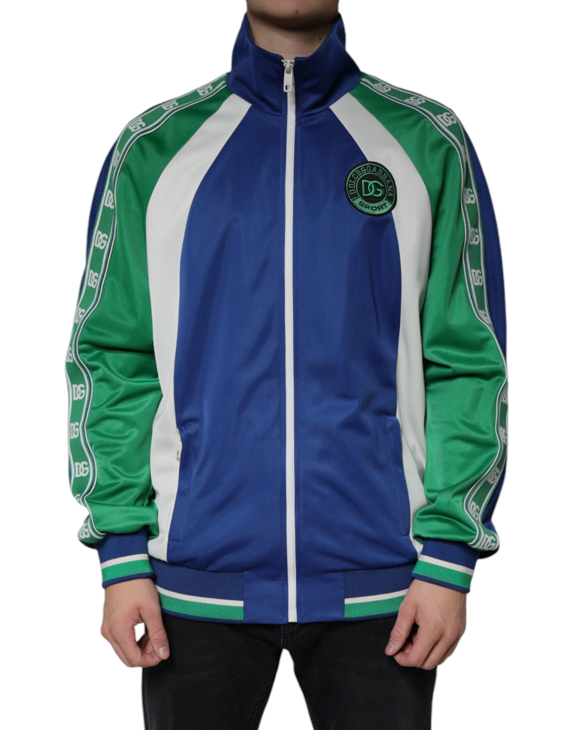 Dolce & Gabbana Multicolor Polyester Bomber Jacket with Full Zip