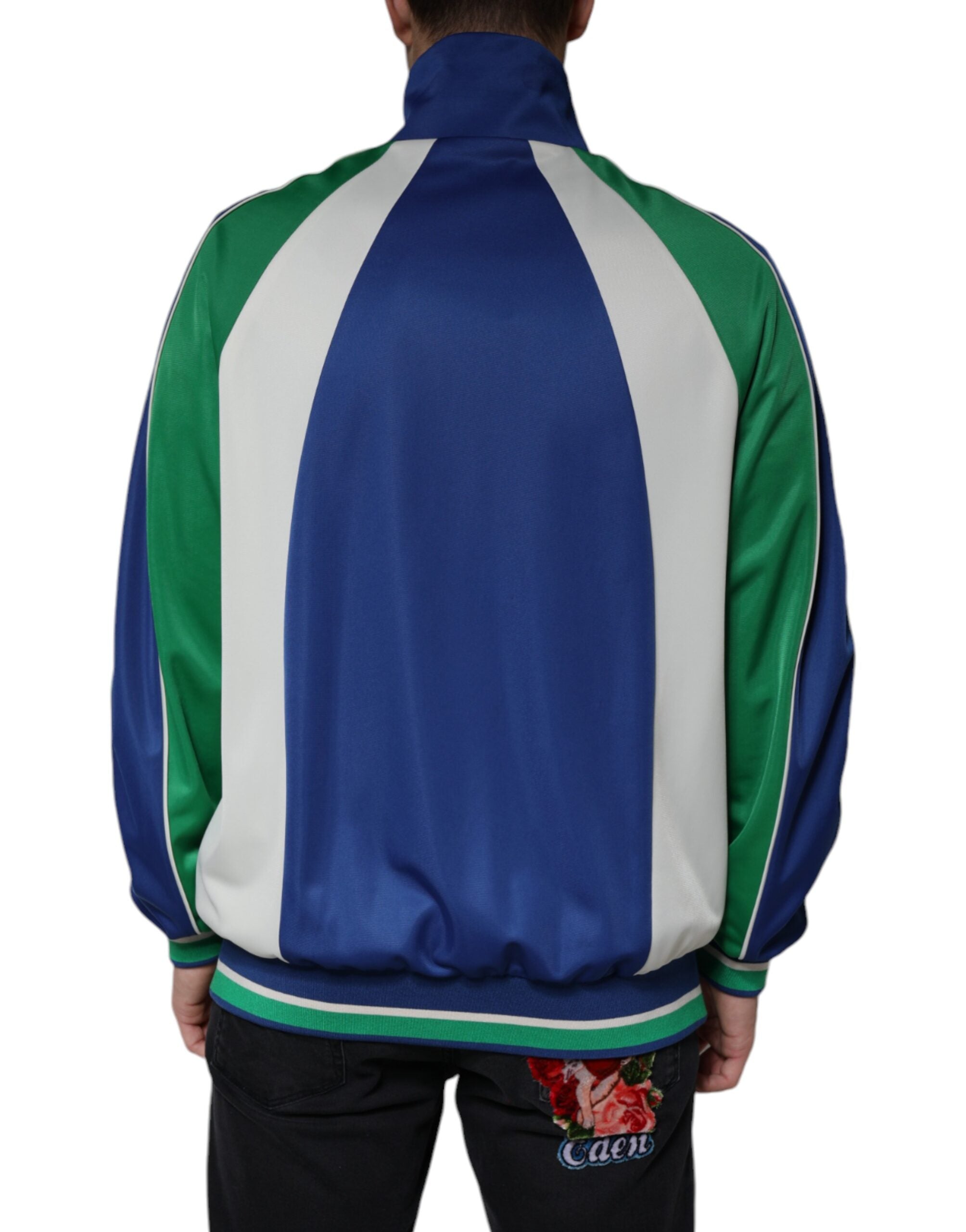 Dolce & Gabbana Multicolor Polyester Bomber Jacket with Full Zip-4
