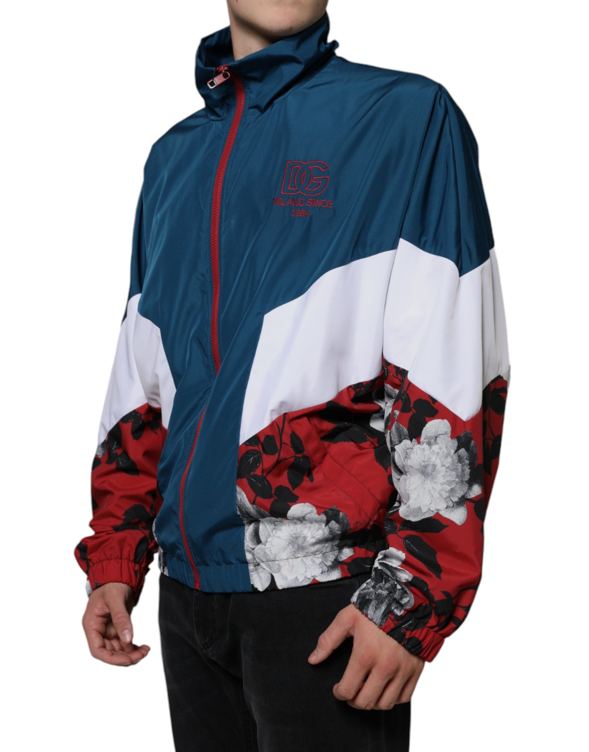 Chaqueta de poliéster multicolor con cremallera completa de Dolce & Gabbana-3