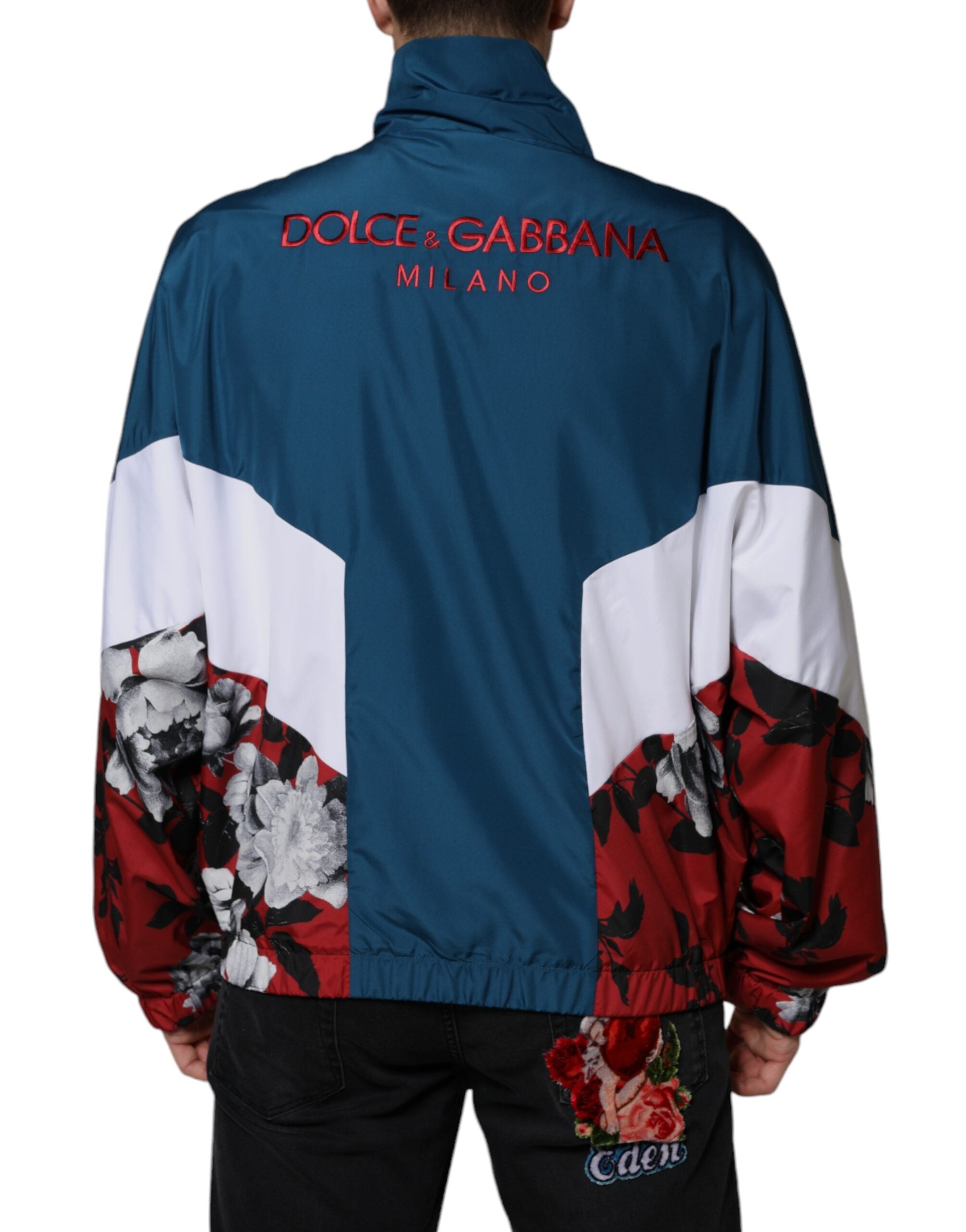 Chaqueta de poliéster multicolor con cremallera completa de Dolce & Gabbana-4