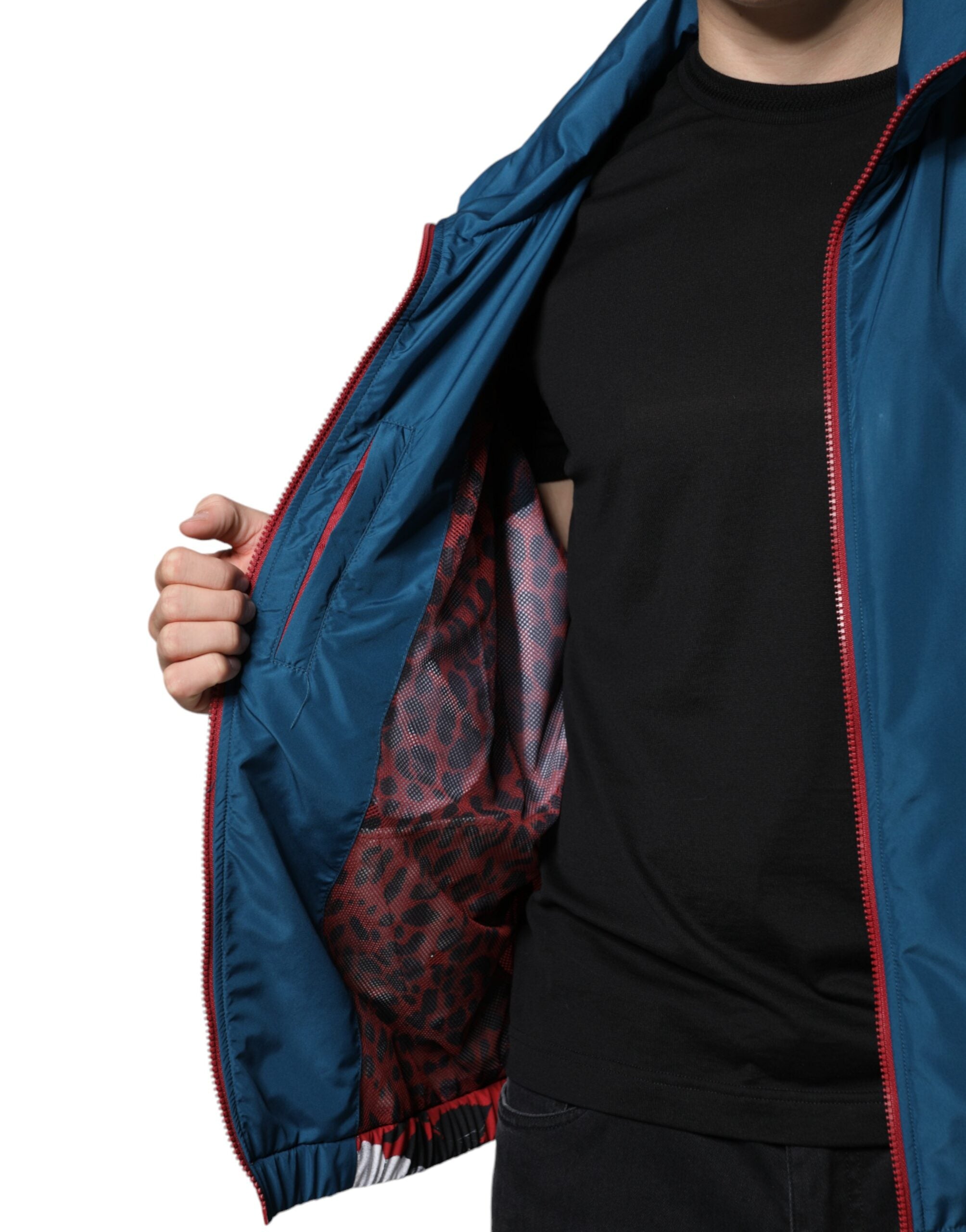 Chaqueta de poliéster multicolor con cremallera completa de Dolce & Gabbana-7