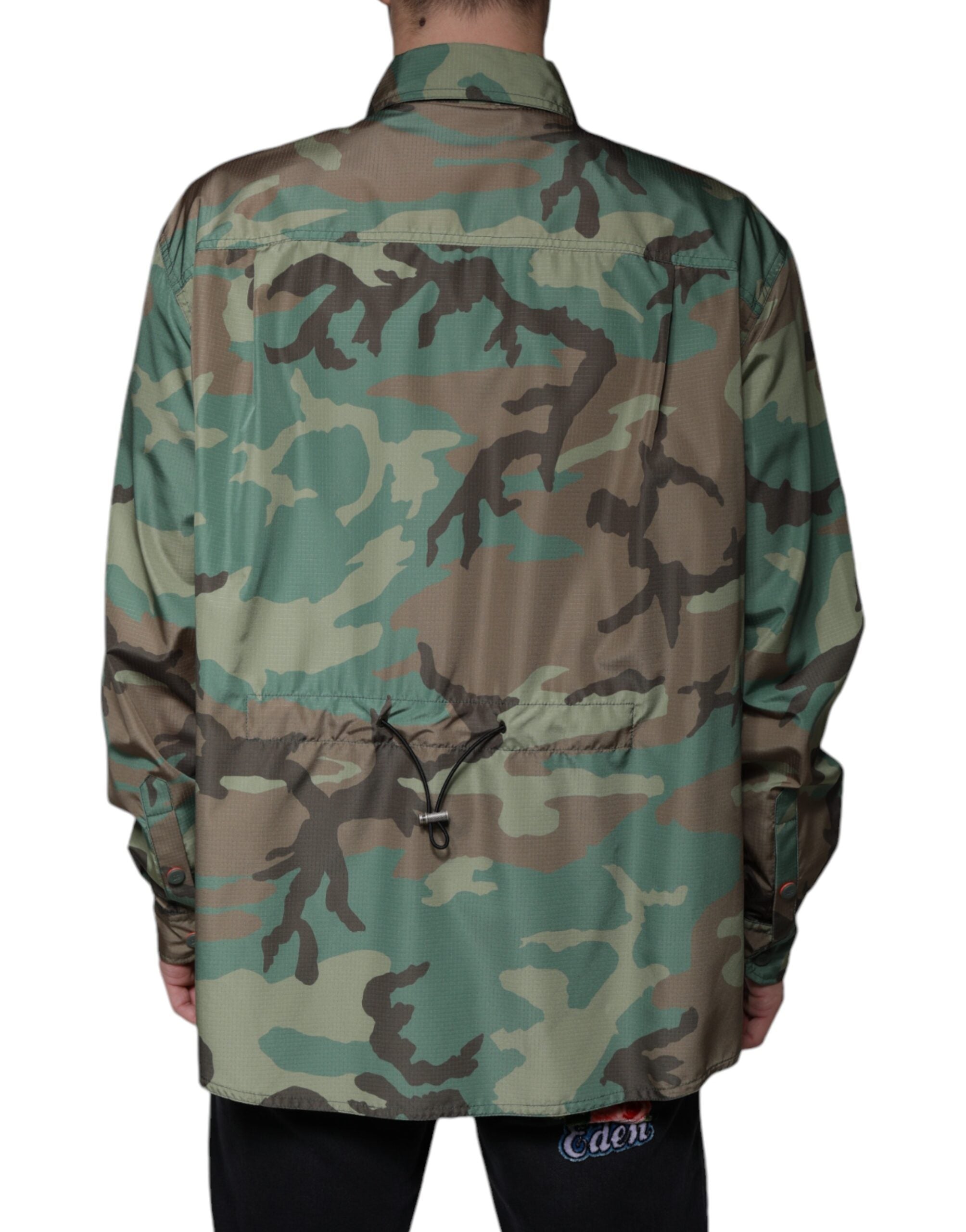 Dolce & Gabbana Multicolor Camouflage Button Down Shirt-4