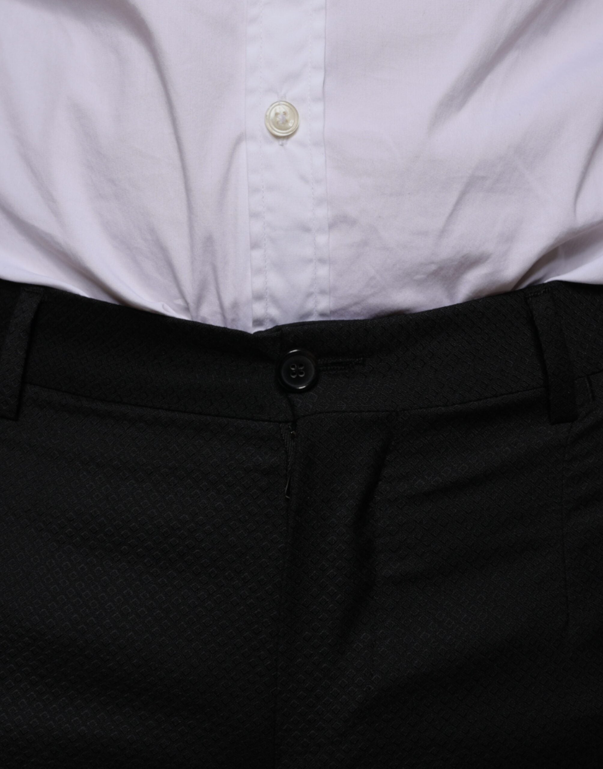 Dolce & Gabbana Black Wool Skinny Dress Formal Trousers-5