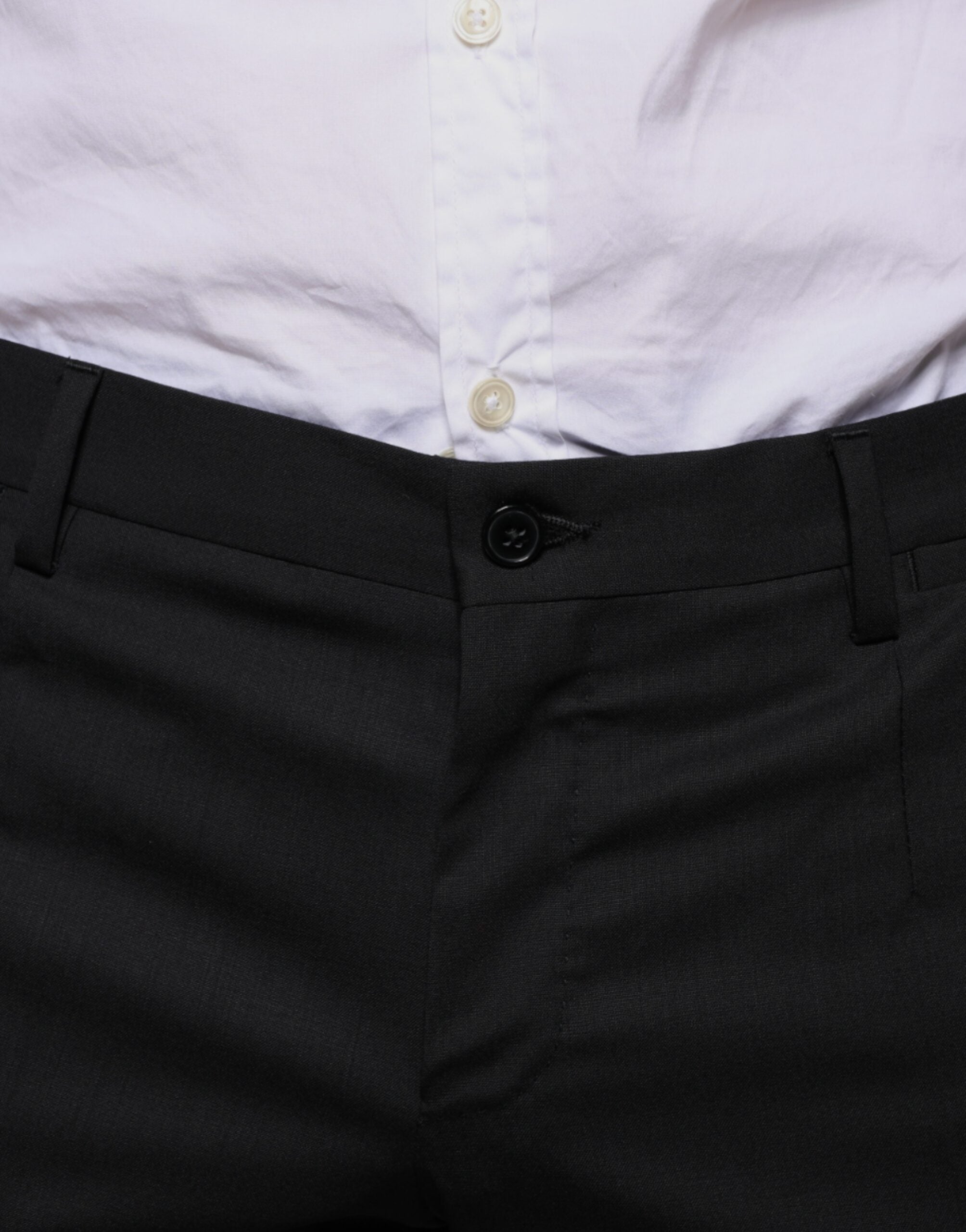Dolce & Gabbana Black Wool Skinny Dress Formal Trousers-5