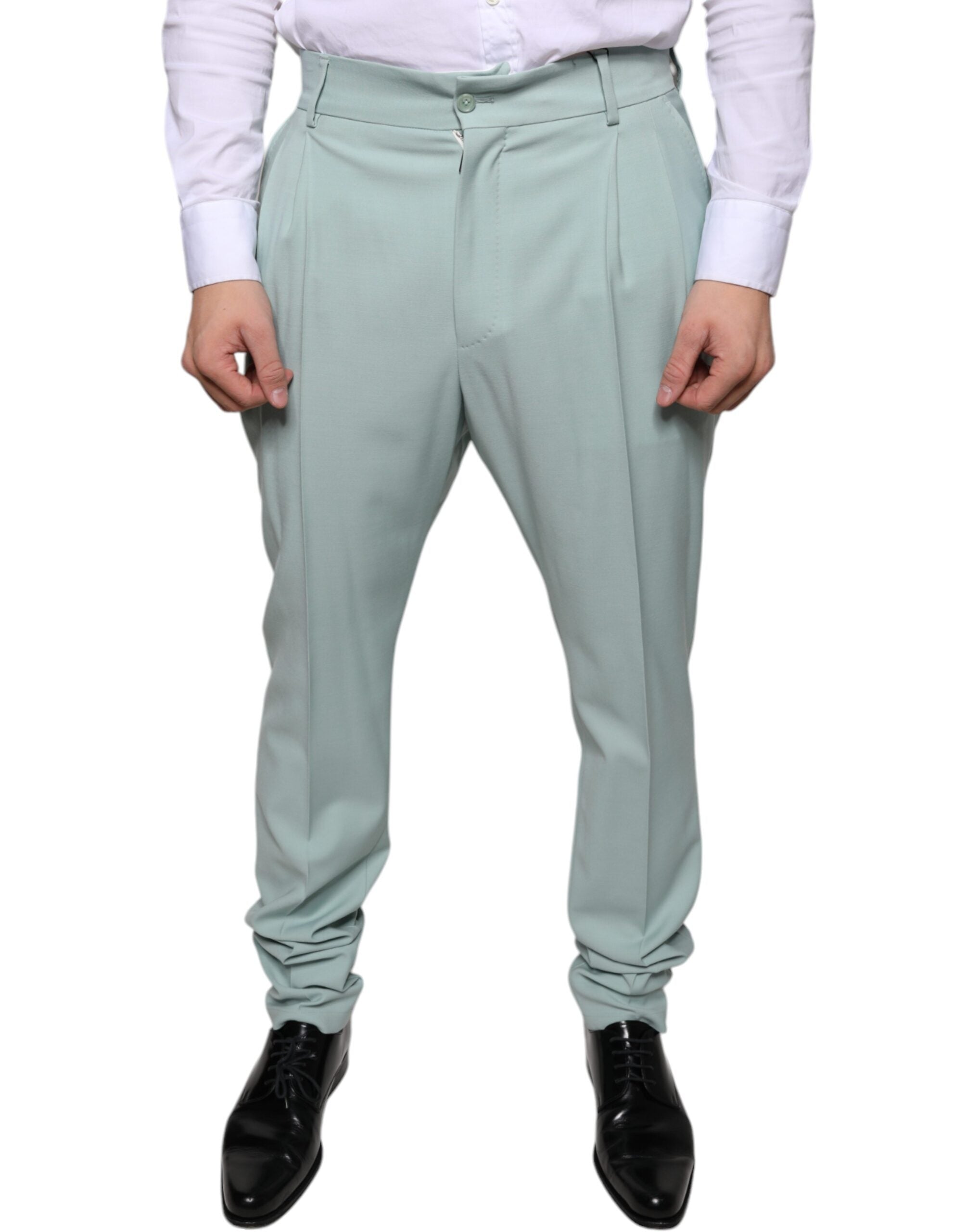 Dolce & Gabbana Mint Green Cotton Dress and Trousers-2