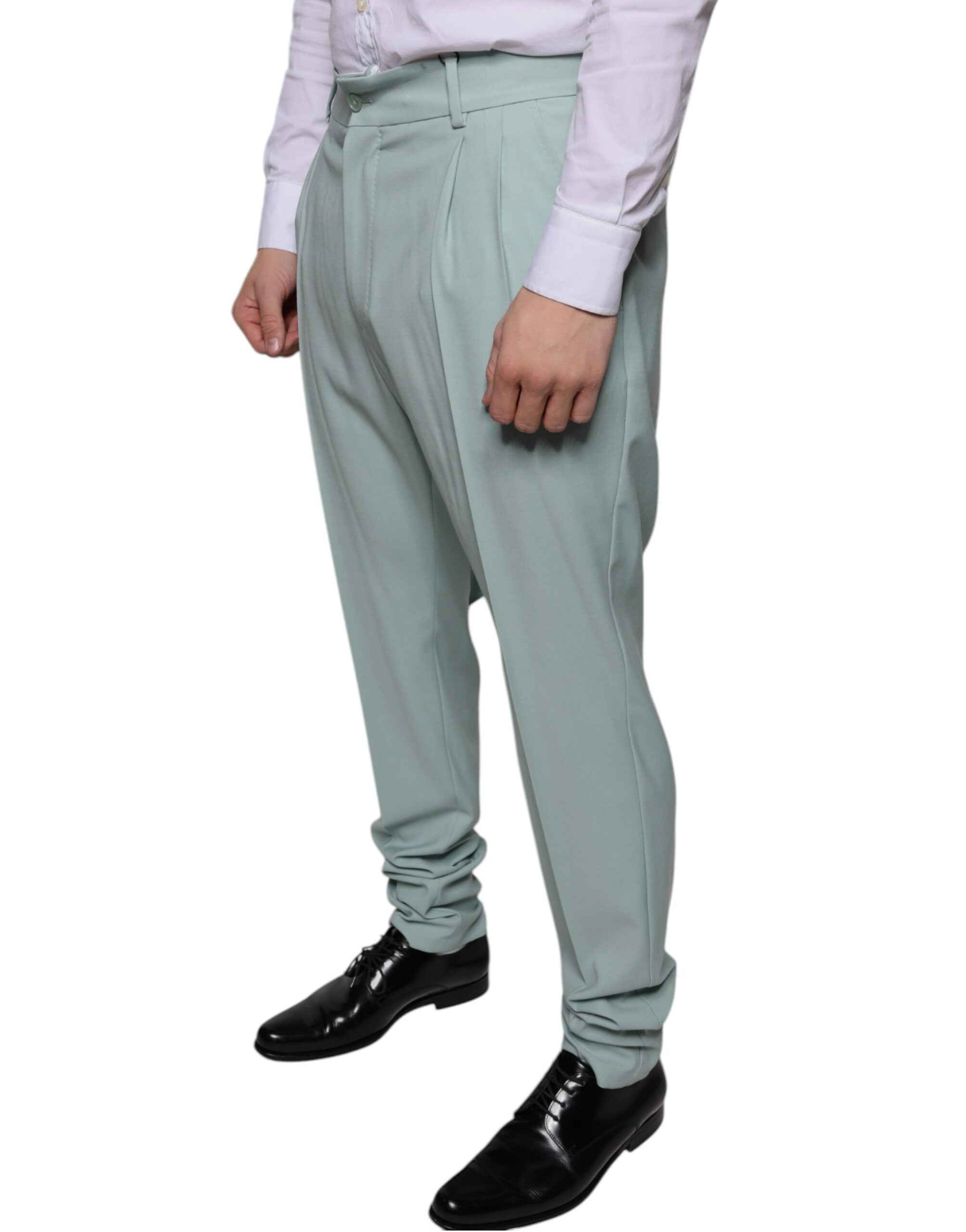 Dolce & Gabbana Mint Green Cotton Dress and Trousers-3