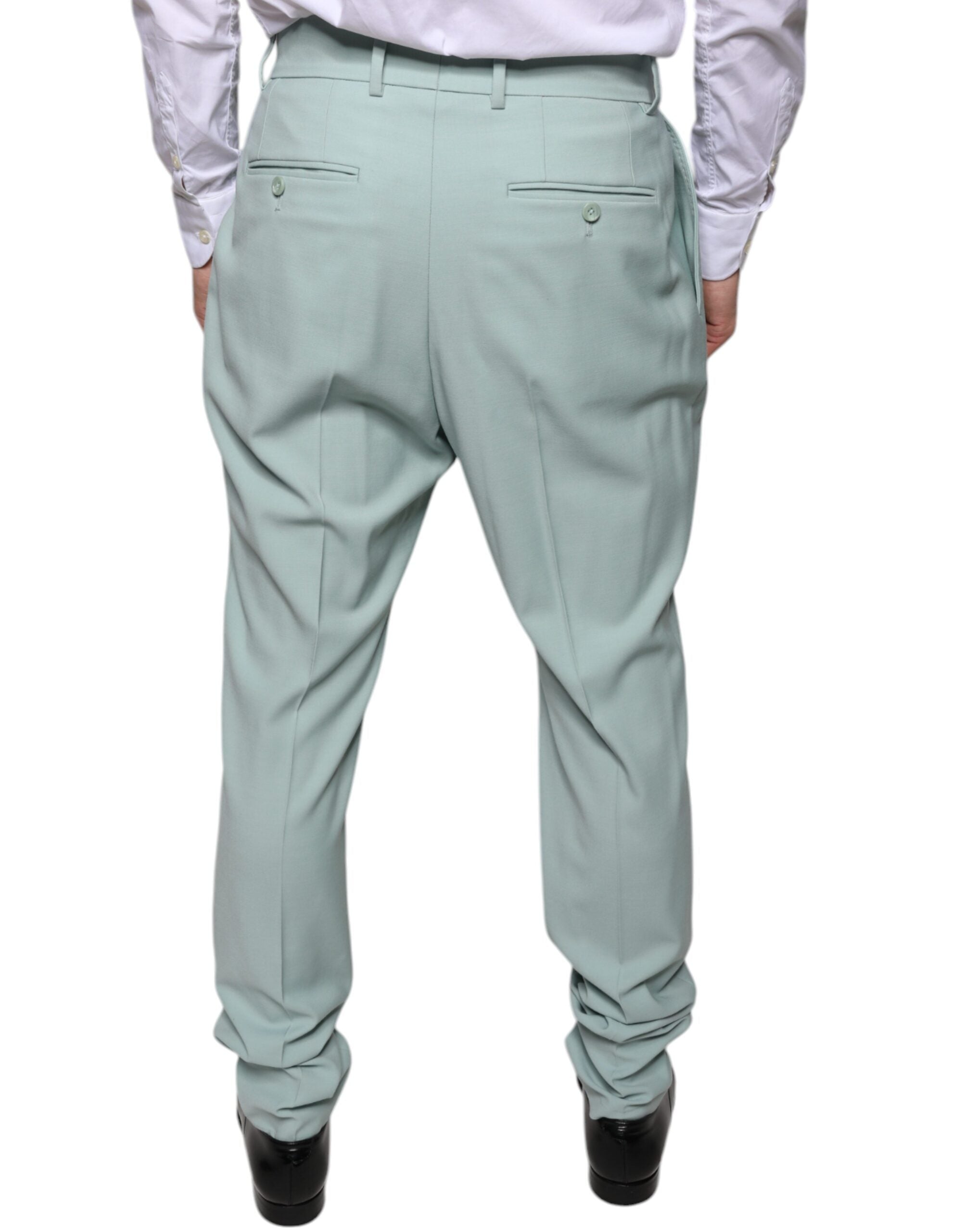 Dolce & Gabbana Mint Green Cotton Dress and Trousers-4