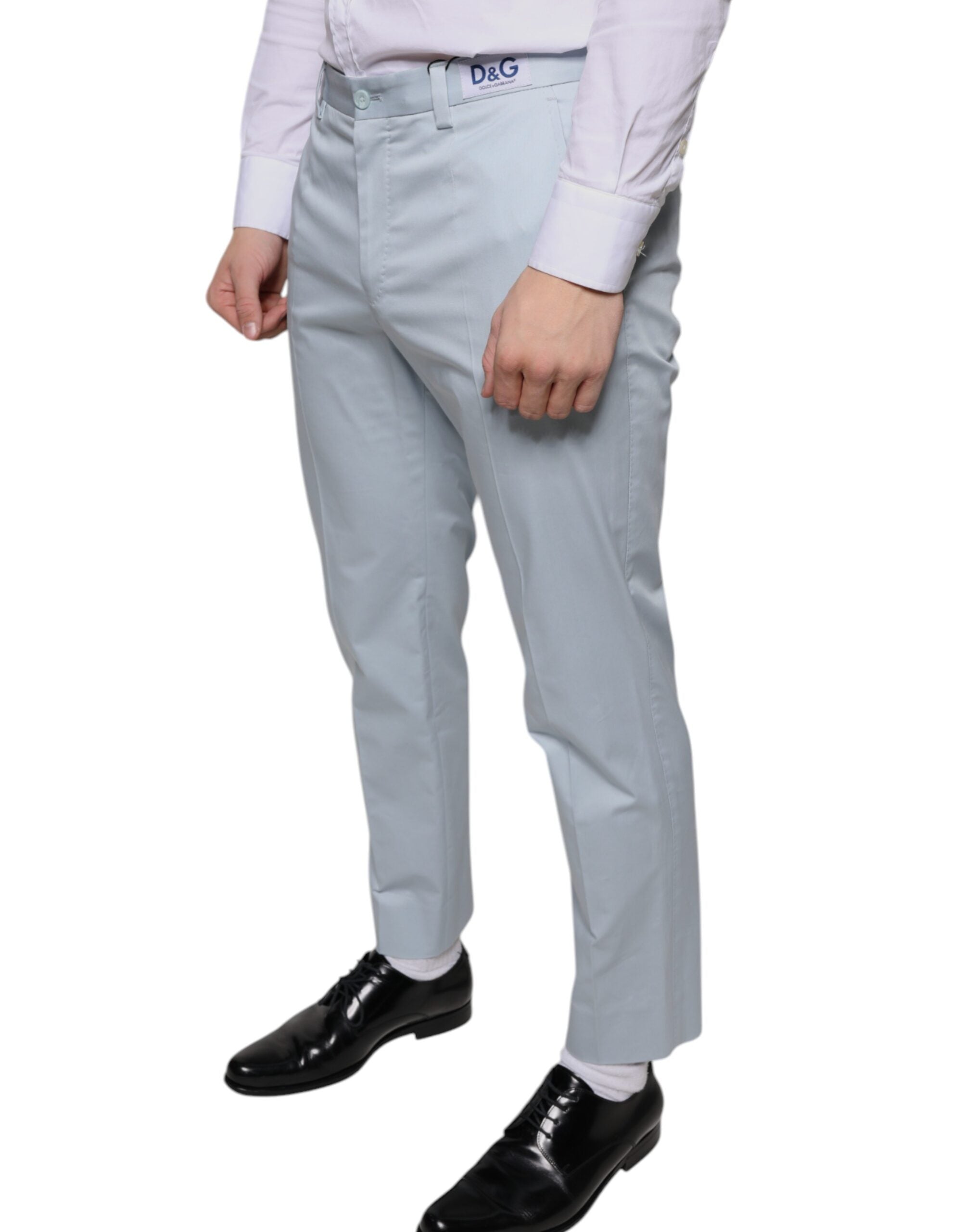 Dolce & Gabbana Light Blue Cotton Dress and Trousers-3