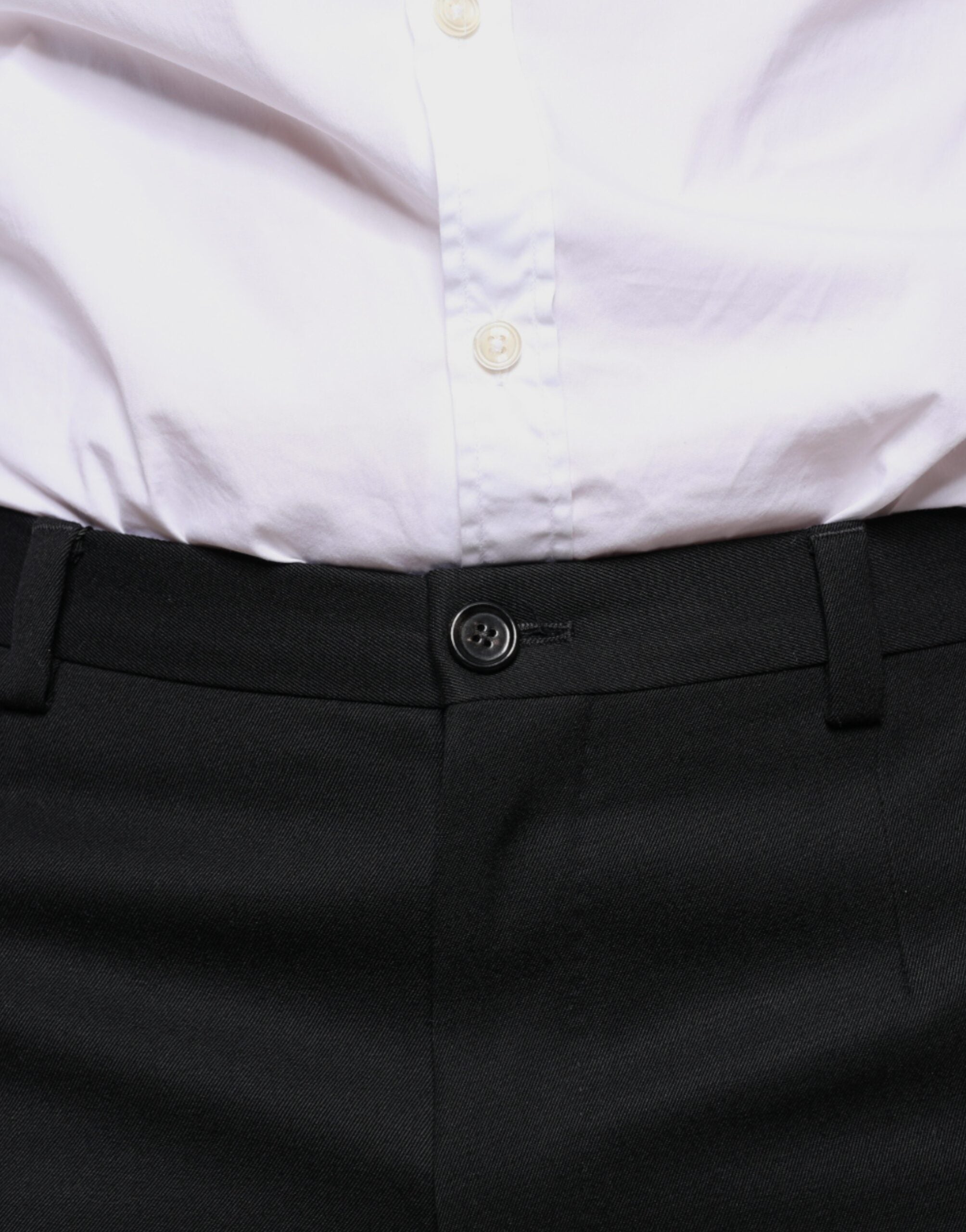 Pantalones de traje ajustados de lana negros para hombre de Dolce & Gabbana-5