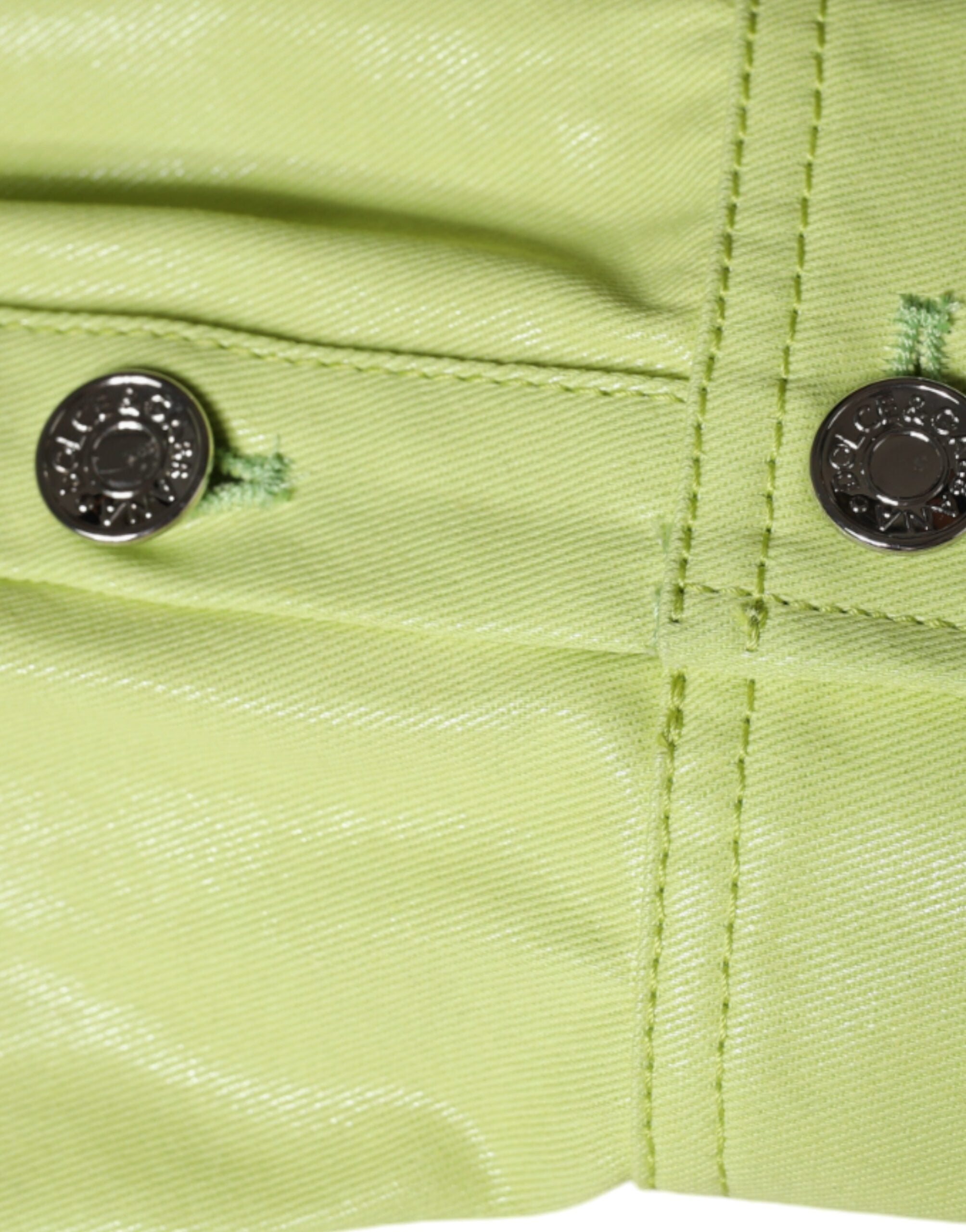 Dolce & Gabbana Green Cotton Collar Shirt with Button Placket for Men-6