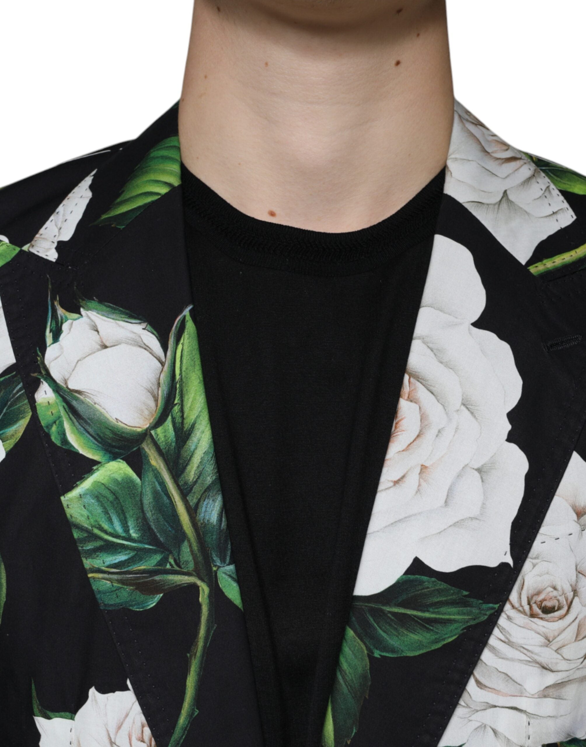 Traje formal de dos piezas de algodón rosa negro para hombre de Dolce & Gabbana-5