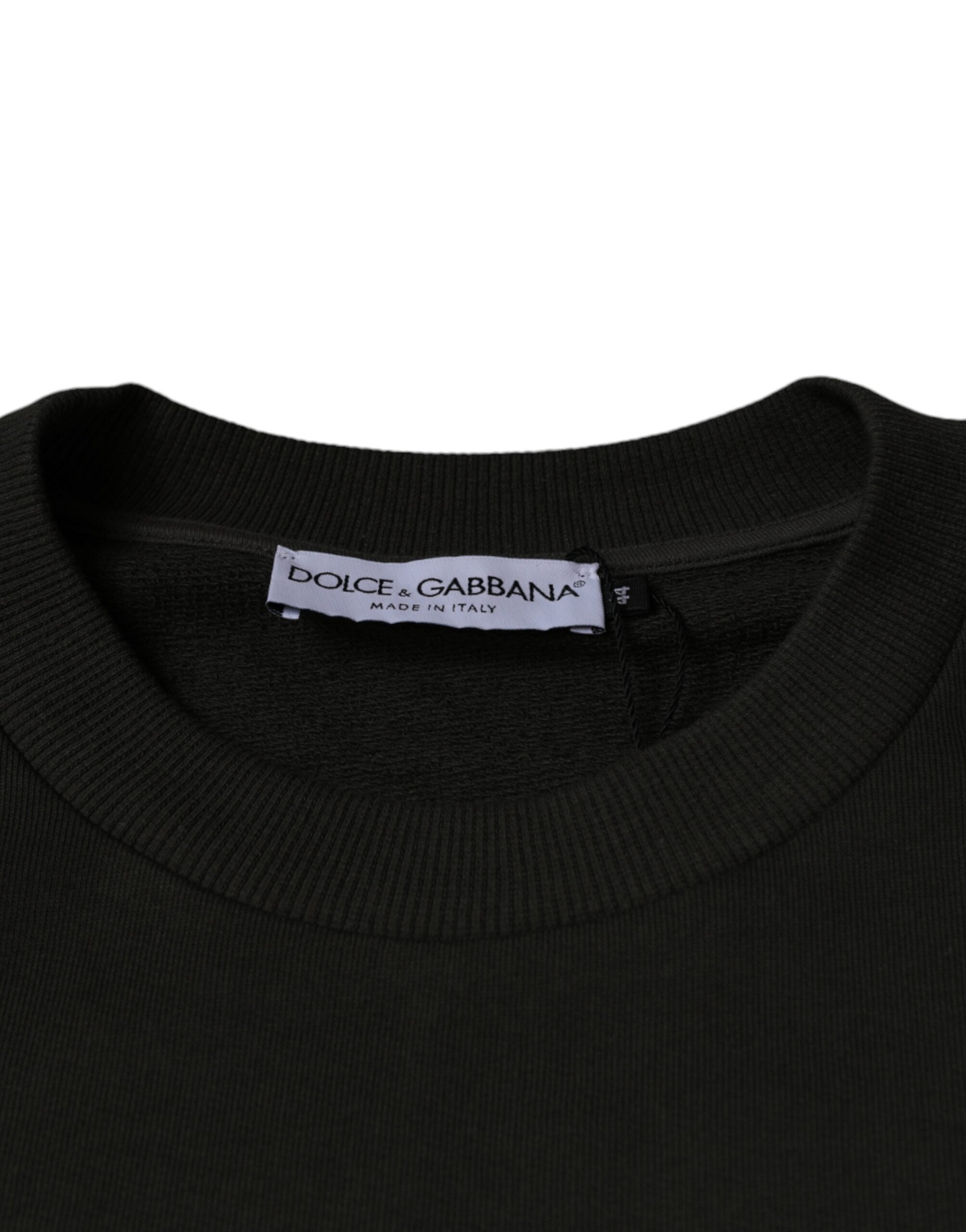 Dolce & Gabbana Army Green DG Crown Crew Neck Sweater-7