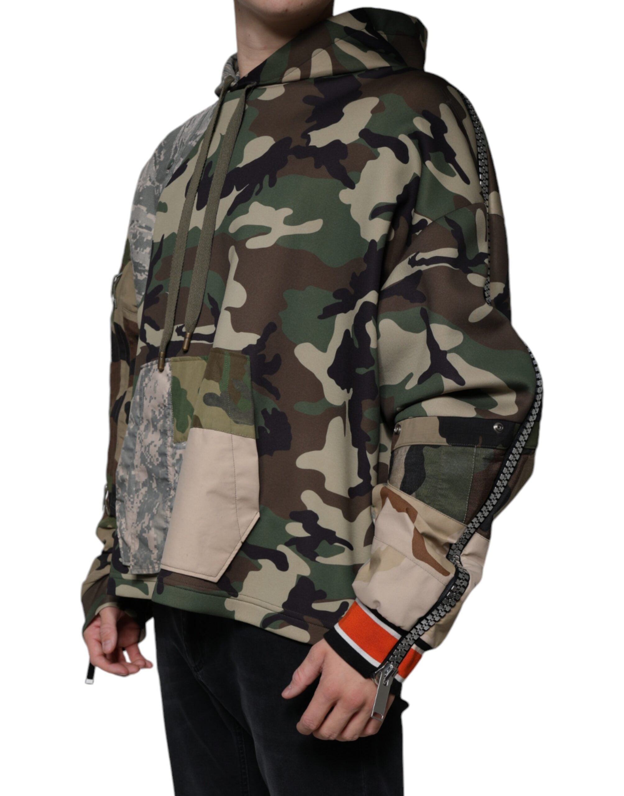 Sudadera con capucha y estampado de camuflaje multicolor de Dolce & Gabbana-3