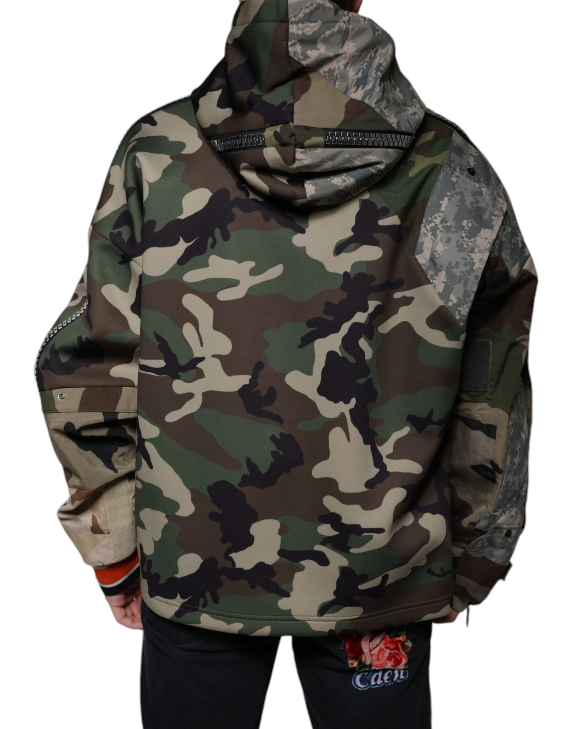 Sudadera con capucha y estampado de camuflaje multicolor de Dolce & Gabbana-4