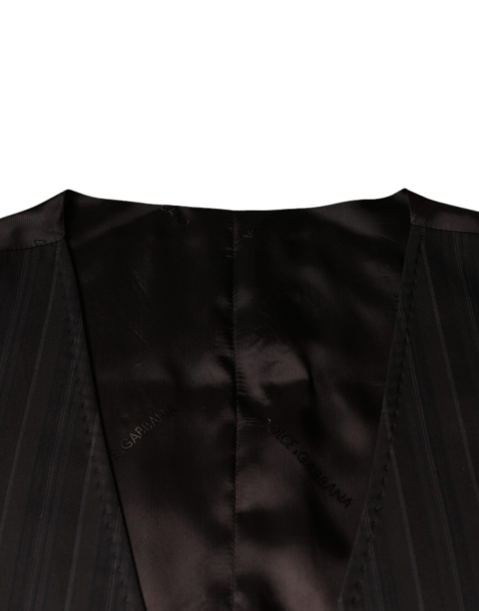 Dolce & Gabbana Schwarze Baumwollweste Kleid Formelle Weste-7