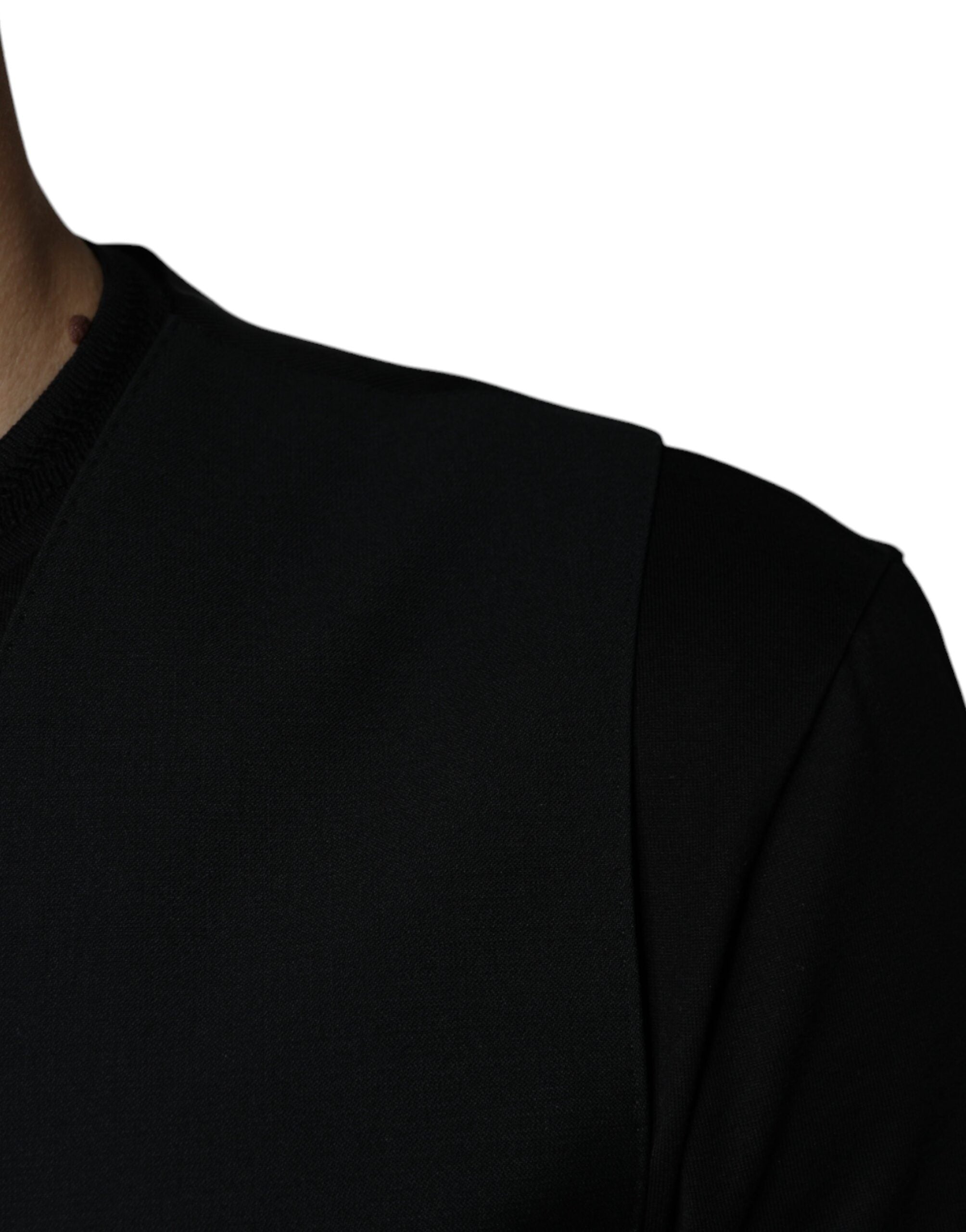 Dolce & Gabbana Black Wool Formal Dress Men's Vest-6