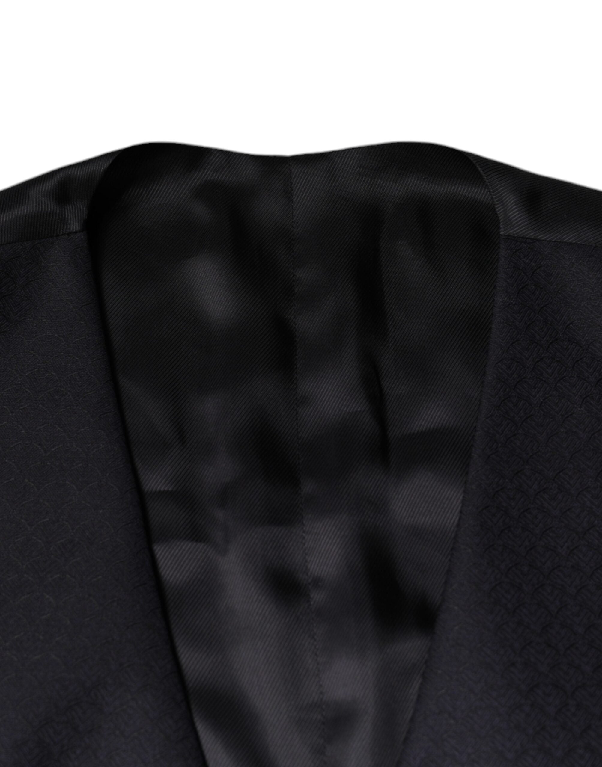 Dolce & Gabbana Schwarze Wollweste Kleid Formelle Weste-7