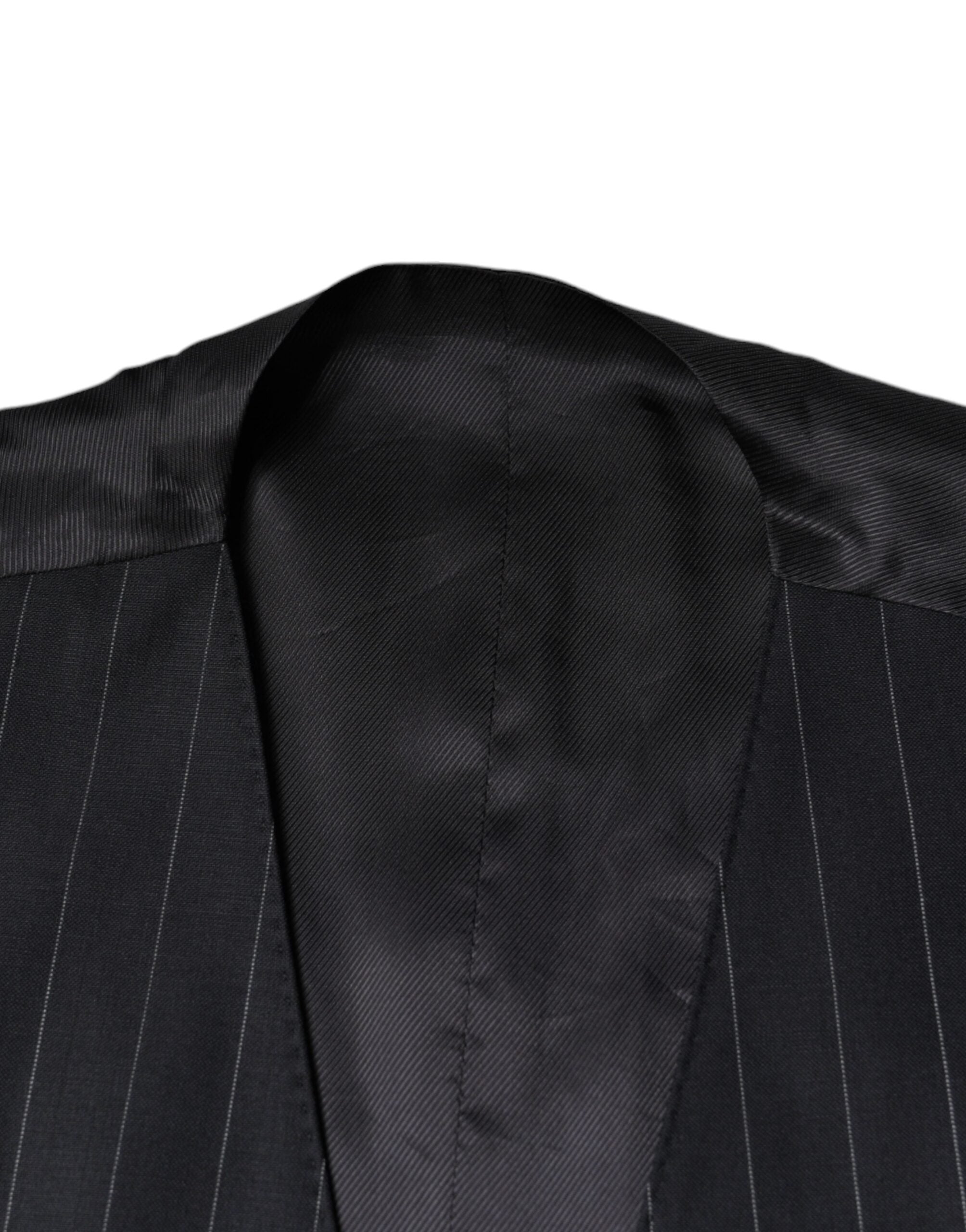 Dolce & Gabbana Black Leather Vest Dress Formal Vest-7