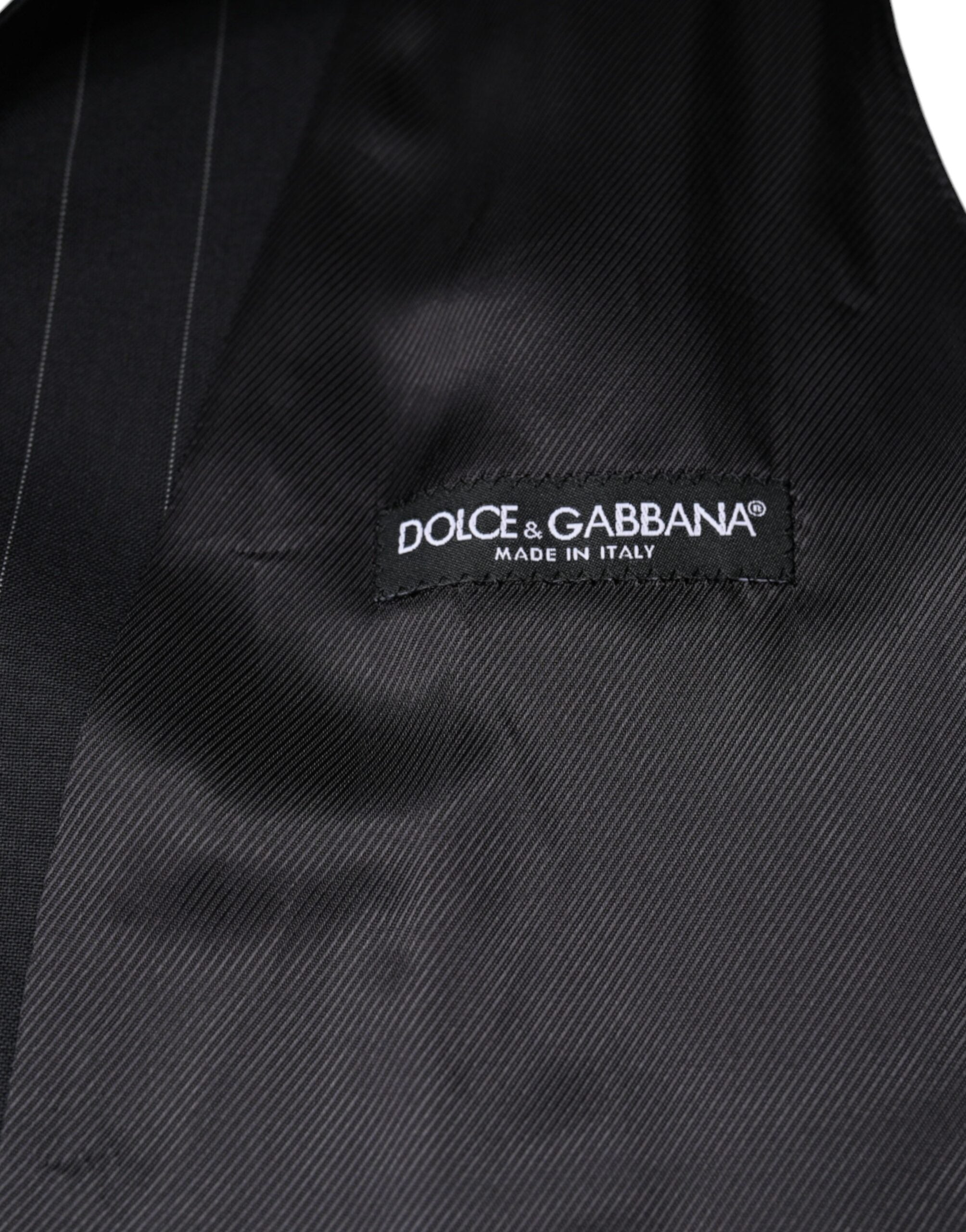 Dolce & Gabbana Black Leather Vest Dress Formal Vest-8