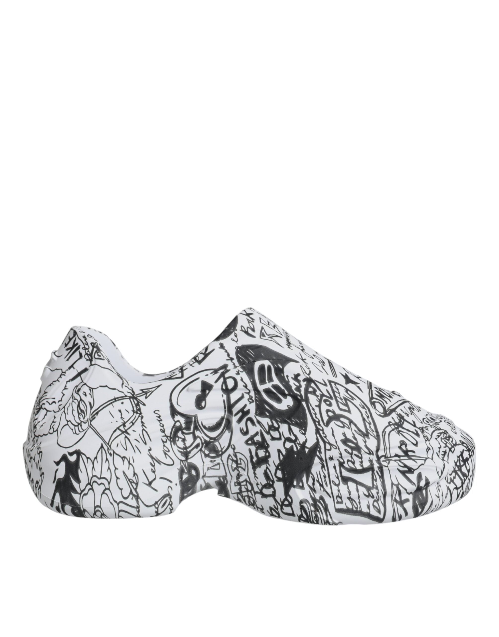 Dolce & Gabbana White Black Graffiti Daymaster Sneakers Shoes-1