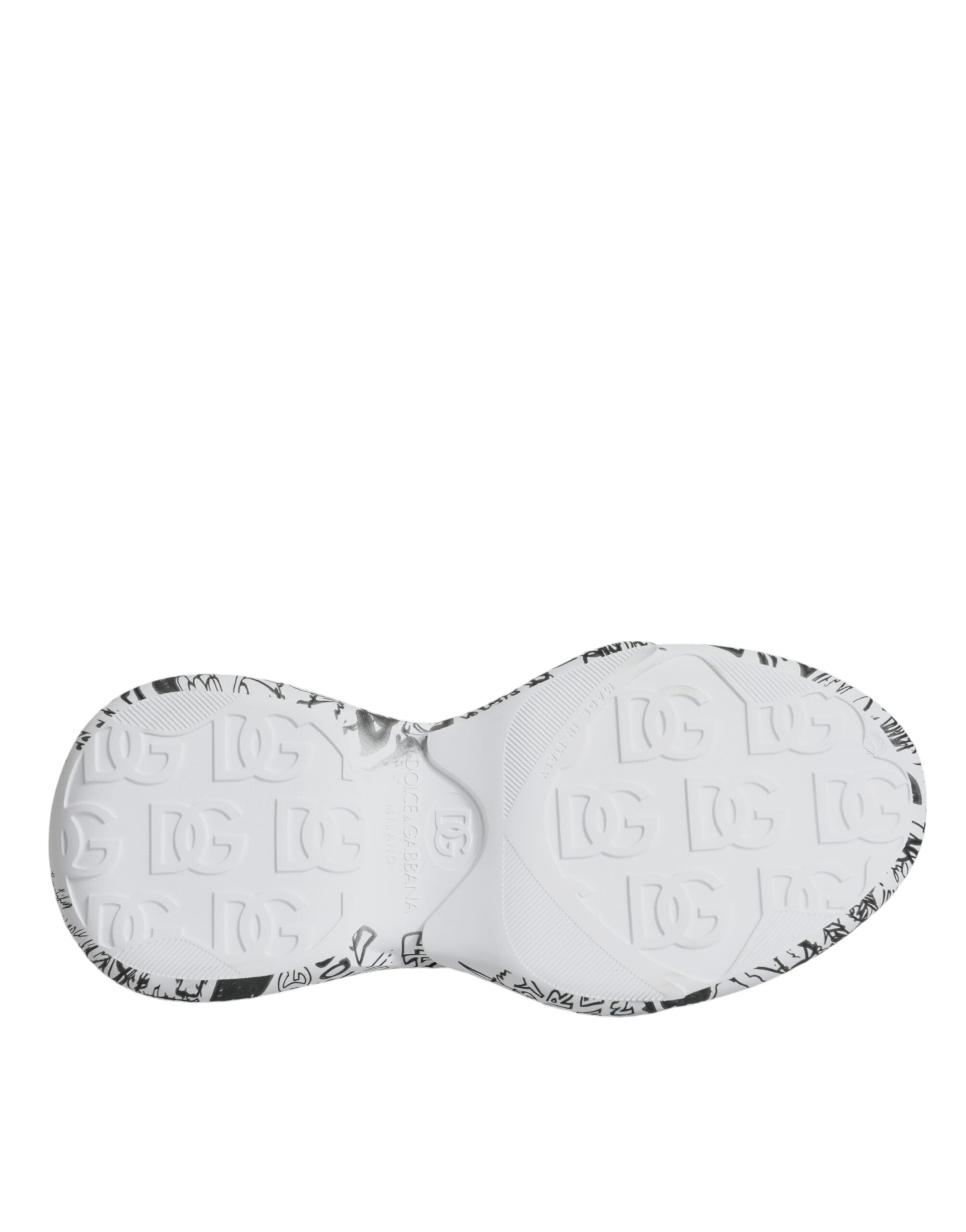 Dolce & Gabbana White Black Graffiti Daymaster Sneakers Shoes-8