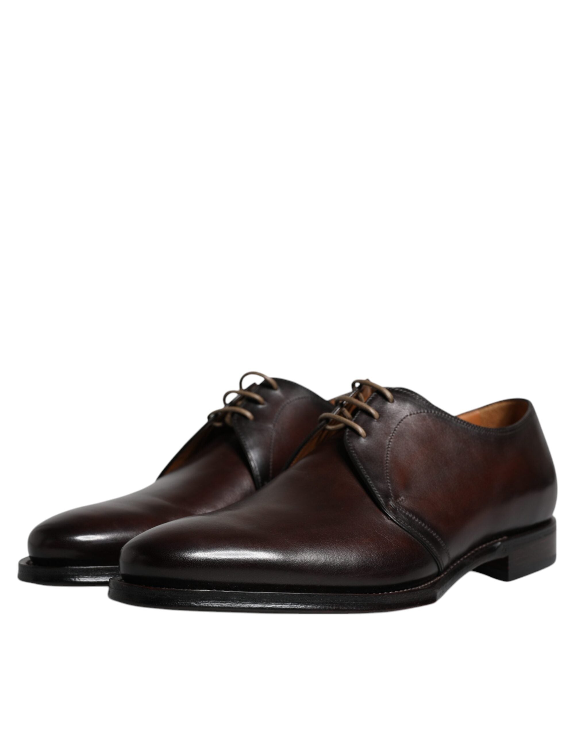 Dolce & Gabbana Schwarze Leder Schnürschuhe Männer Derby Formelle Schuhe-4