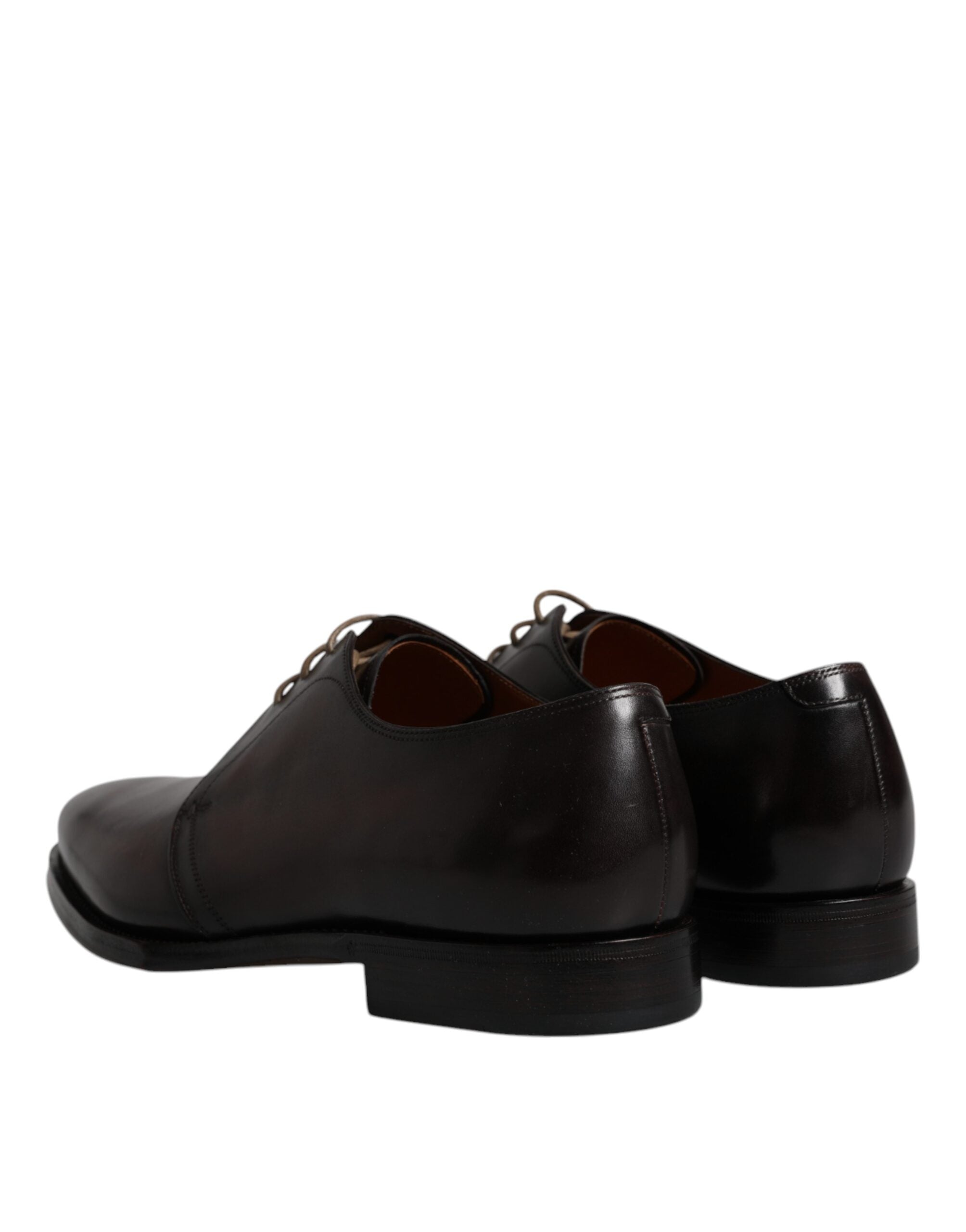 Dolce & Gabbana Schwarze Leder Schnürschuhe Männer Derby Formelle Schuhe-5