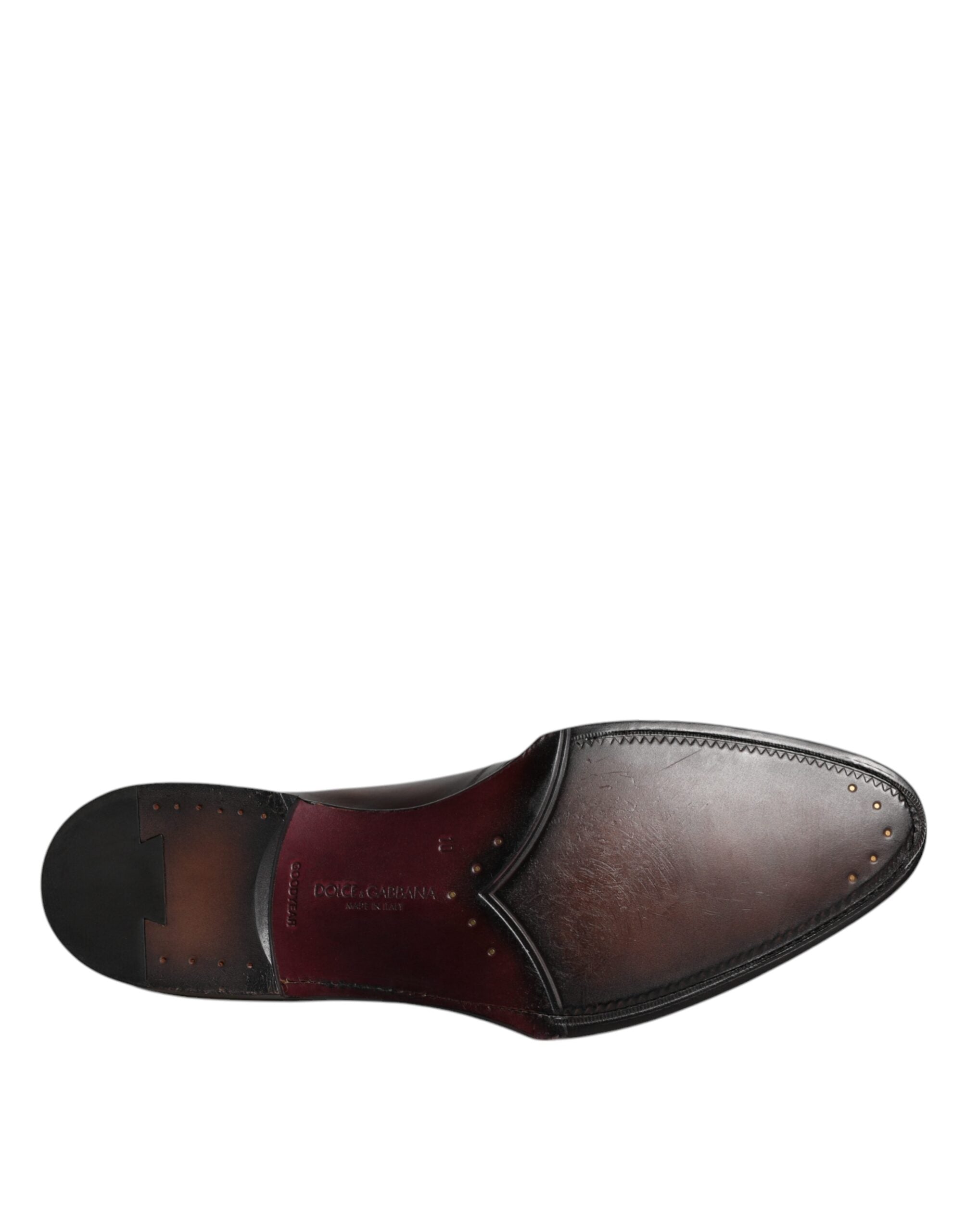 Dolce & Gabbana Schwarze Leder Schnürschuhe Männer Derby Formelle Schuhe-8