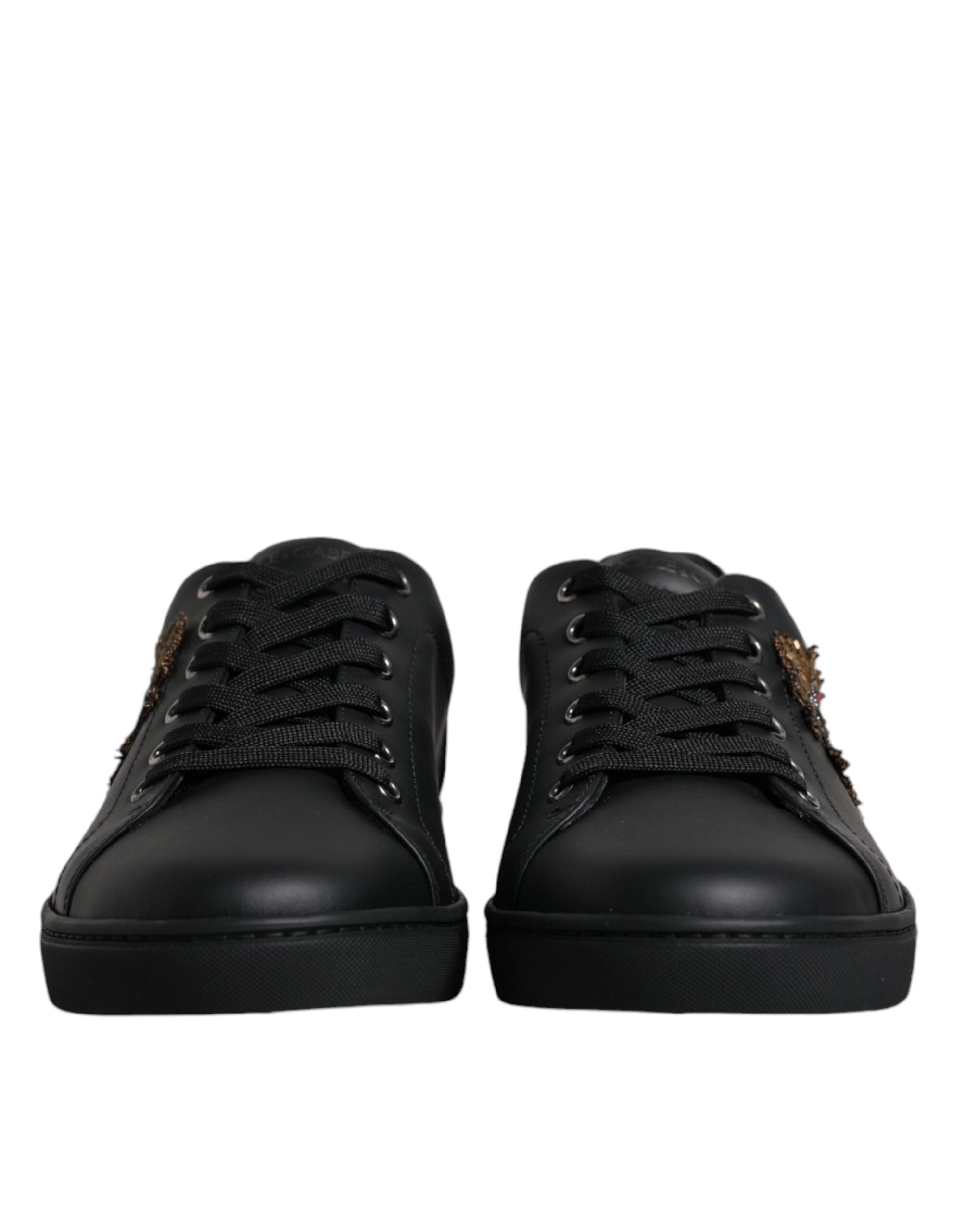 Dolce & Gabbana Schwarz London Sacred Heart Männer Turnschuhe Schuhe-1