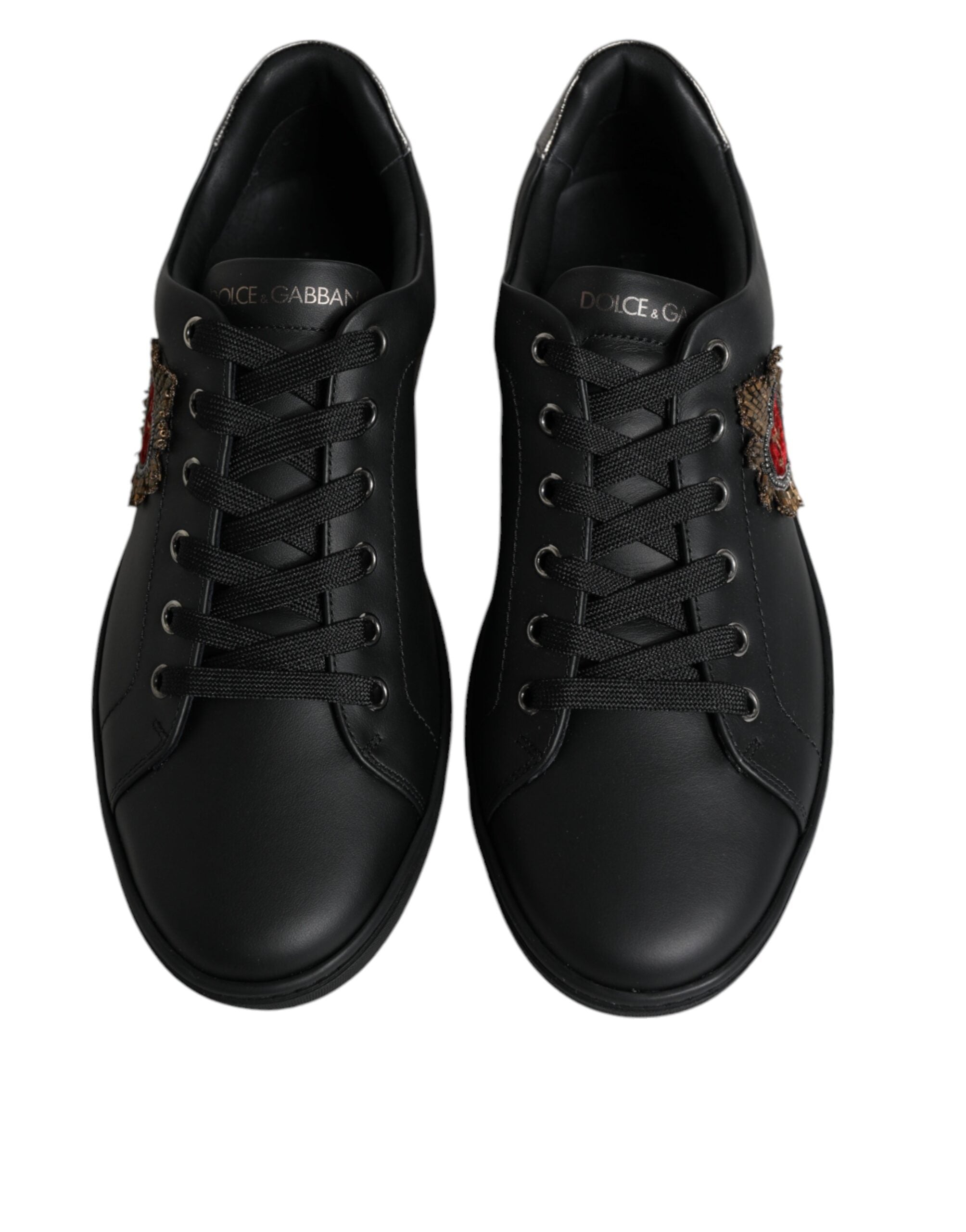 Dolce & Gabbana Schwarz London Sacred Heart Männer Turnschuhe Schuhe-2