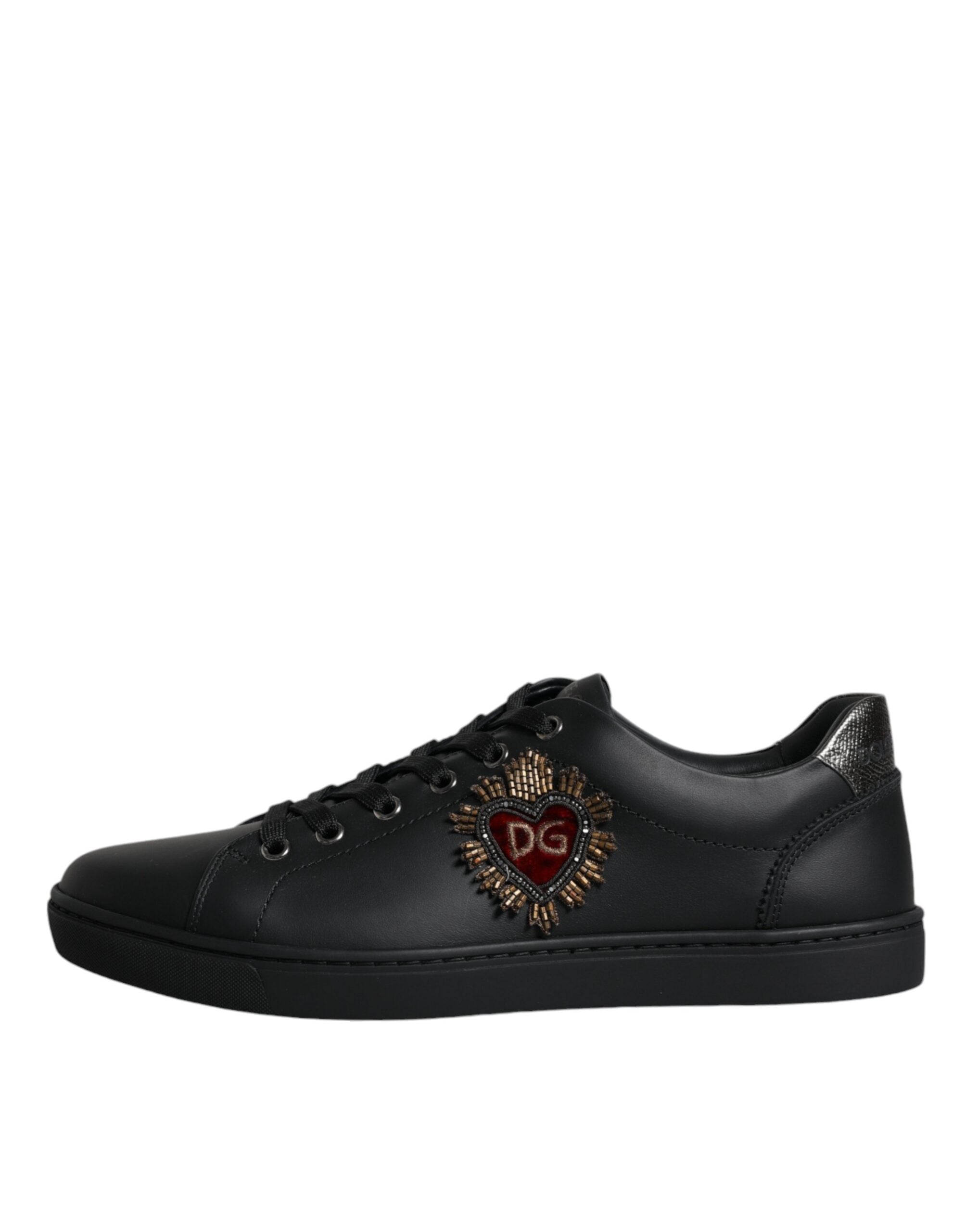 Dolce & Gabbana Schwarz London Sacred Heart Männer Turnschuhe Schuhe-8