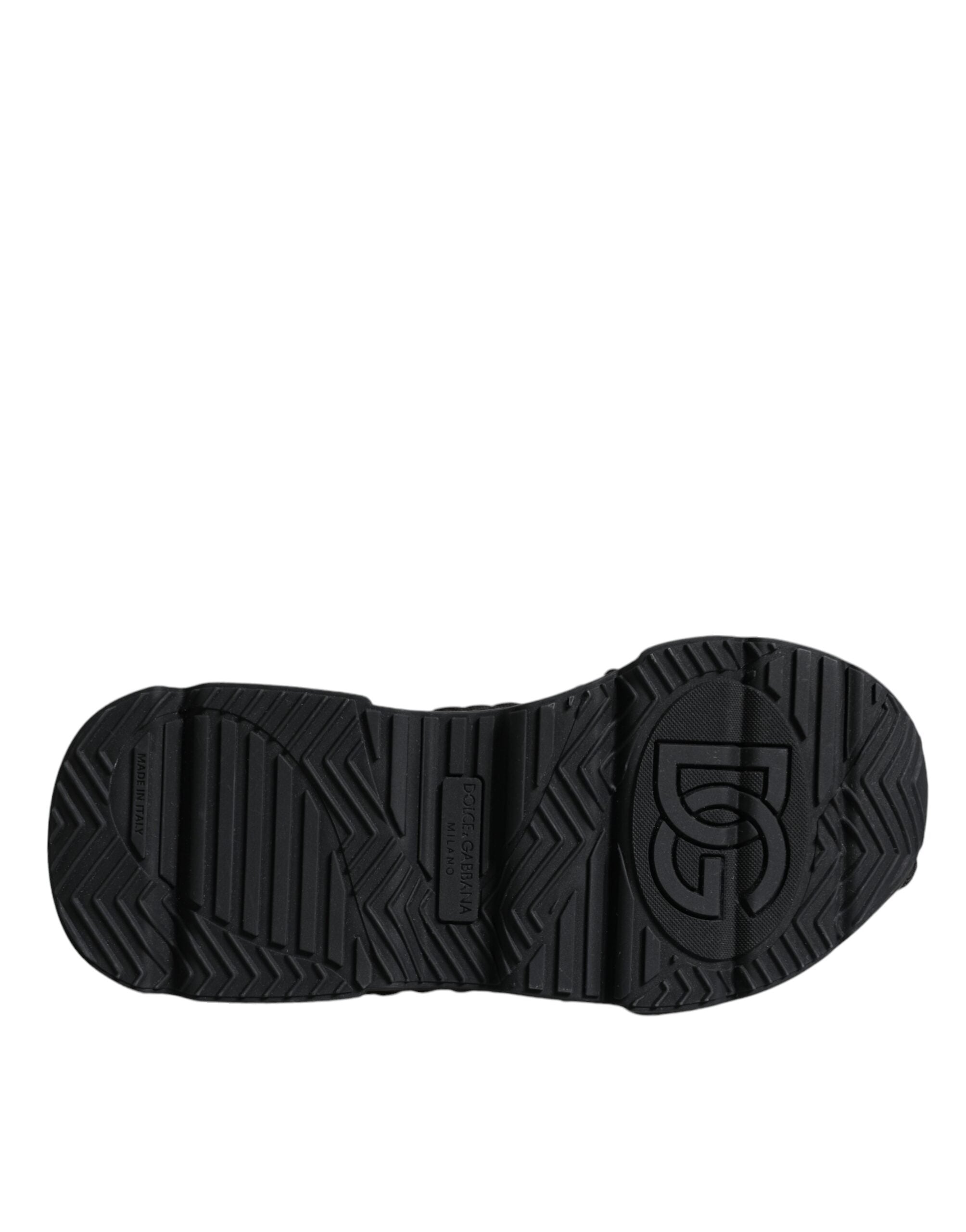 Dolce & Gabbana Black Knitted Daymaster Sneakers Shoes-8