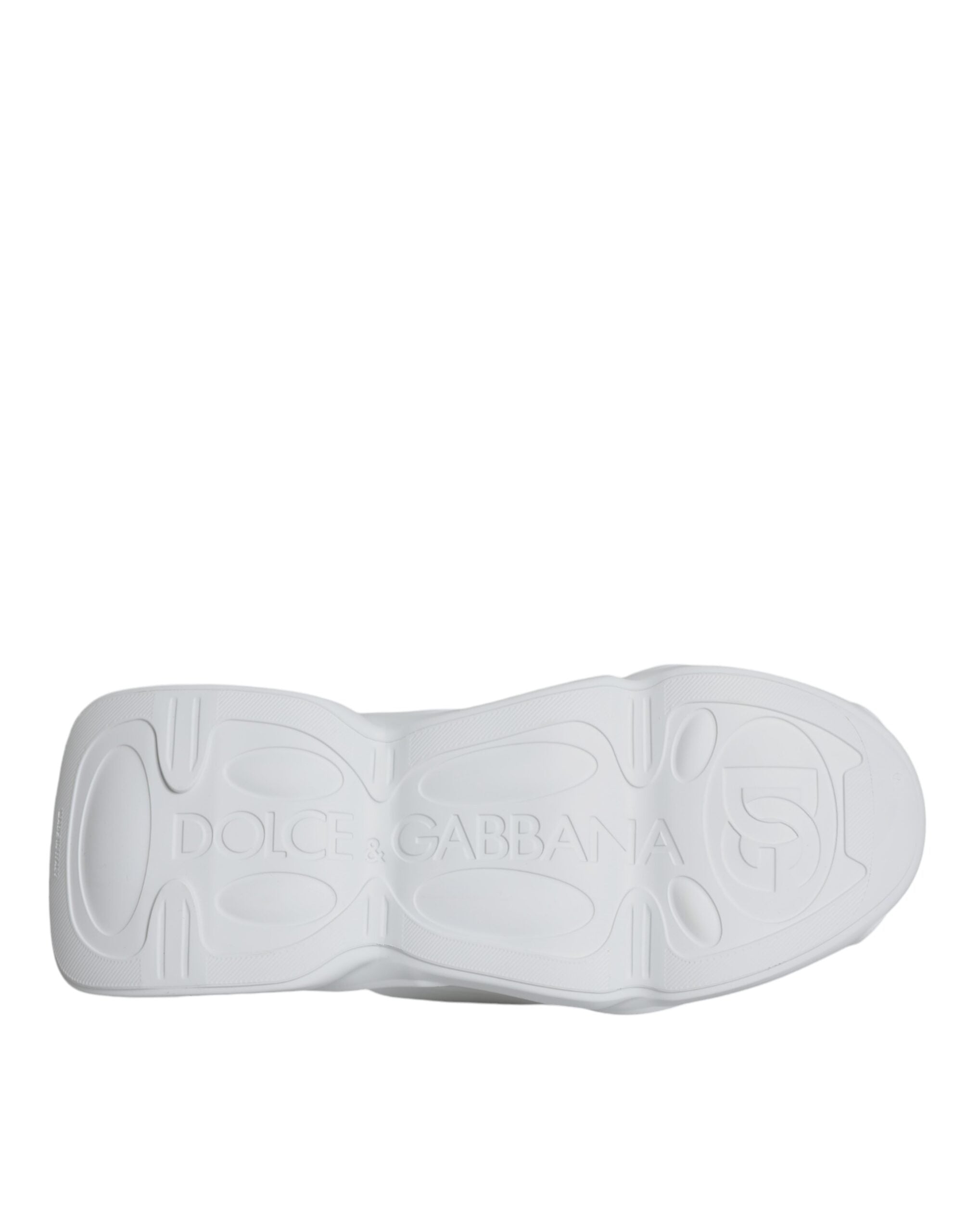 Dolce & Gabbana White Padded Fabric Low Top Sneakers Shoes-8